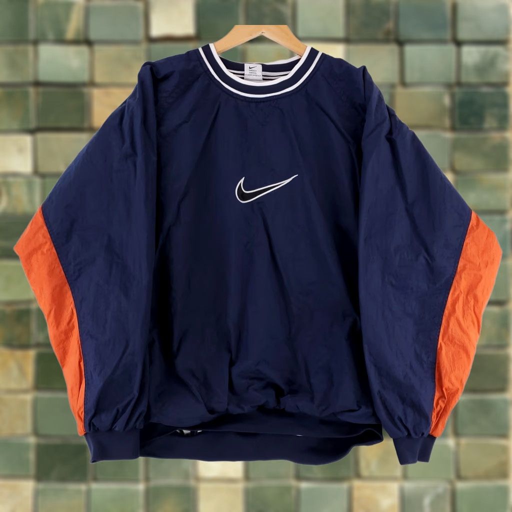 Nike Nike Pullover Windbreaker Casual Men XL Blue Orange Swoosh Size US XL / EU 56 / 4 - 1 Thumbnail