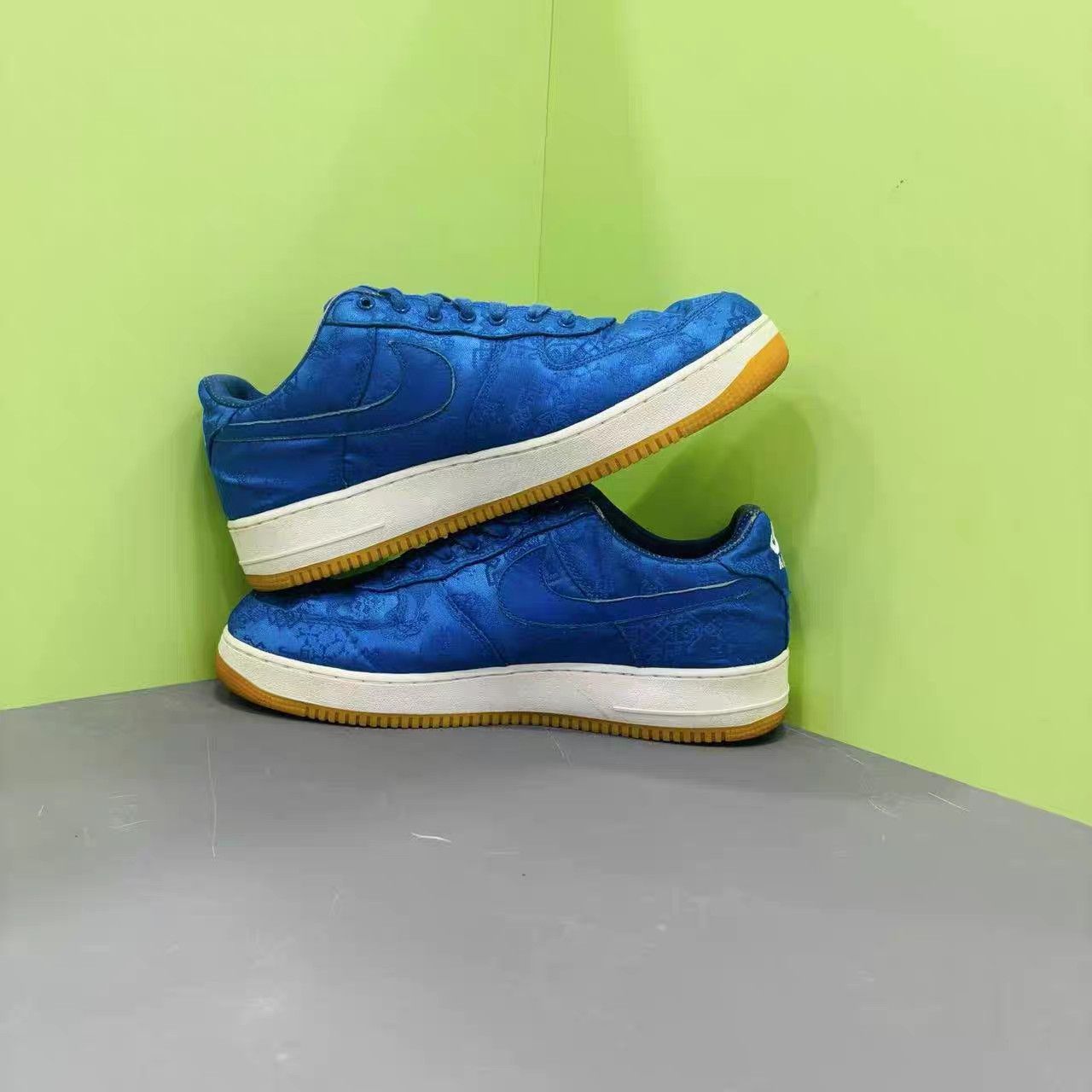 Nike Clot x Nike Air Force 1 Blue Silk K15 Size US 14 / EU 47 - 8 Thumbnail
