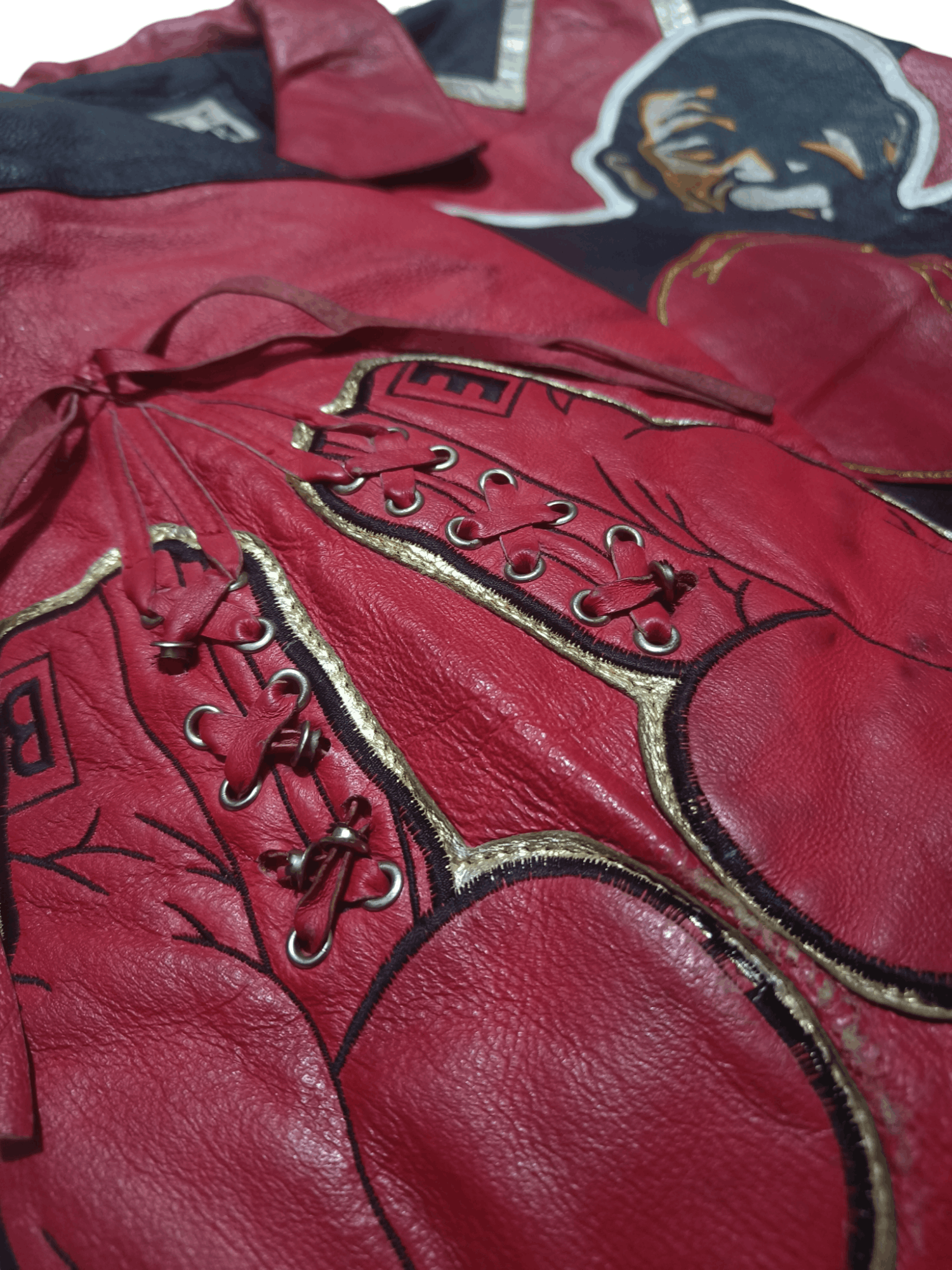 Vintage Vintage BOXING KNOCKOUT World Champ Genuine Leather Jacket Size US XL / EU 56 / 4 - 9 Thumbnail