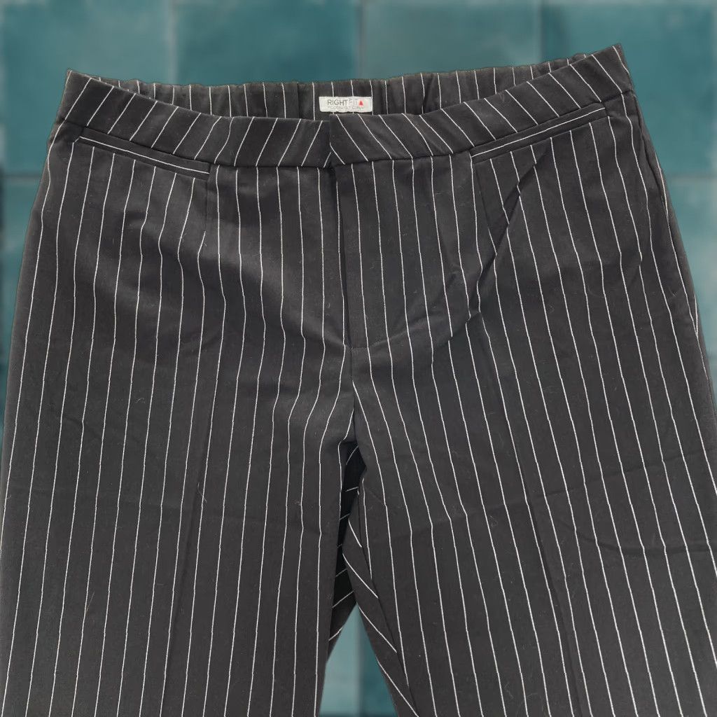 Vintage Catherines Right Fit Pants Women's Plus 22W Striped Black NWOT United States Centered Pattern: Striped Dress Pants Mens Womens Size 40" / US 18 - 1 Thumbnail