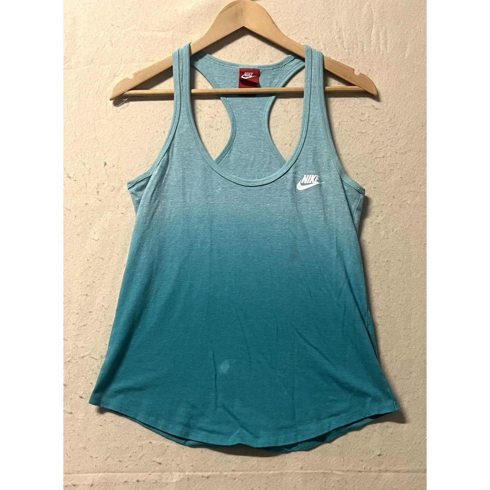 Nike Nike Women Tank Top Racerback Sleeveless Blue Green Small Nike Just Do It Activewear Shirt Women Sleeveless Tank with Scoop Neck Pullover Classic Fit Size S / US 4 / IT 40 - 2 Thumbnail