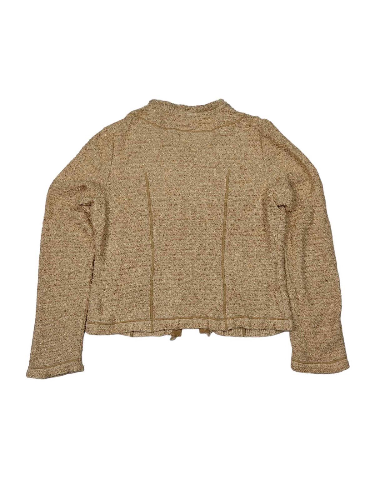 Courreges × Japanese Brand Beautiful Item 🔥 Courreges Tweed No Collar Jacket Size L / US 10 / IT 46 - 10 Thumbnail