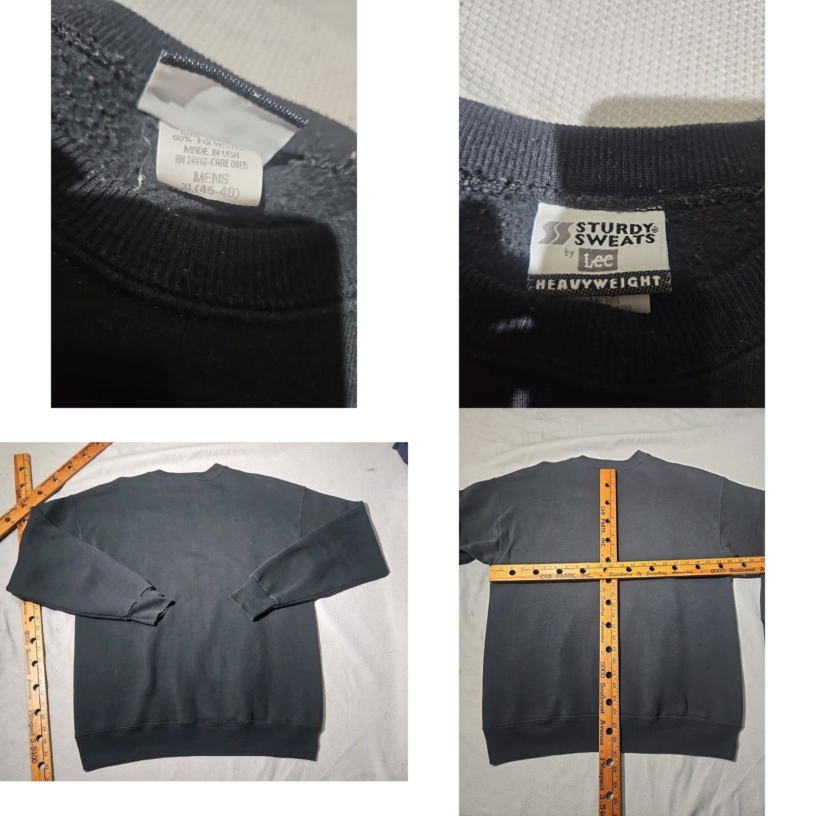 Lee Vintage Sturdy Sweats by Lee Sweatshirt Mens XL Black Wolf Mountain USA 90s Size US XL / EU 56 / 4 - 8 Thumbnail