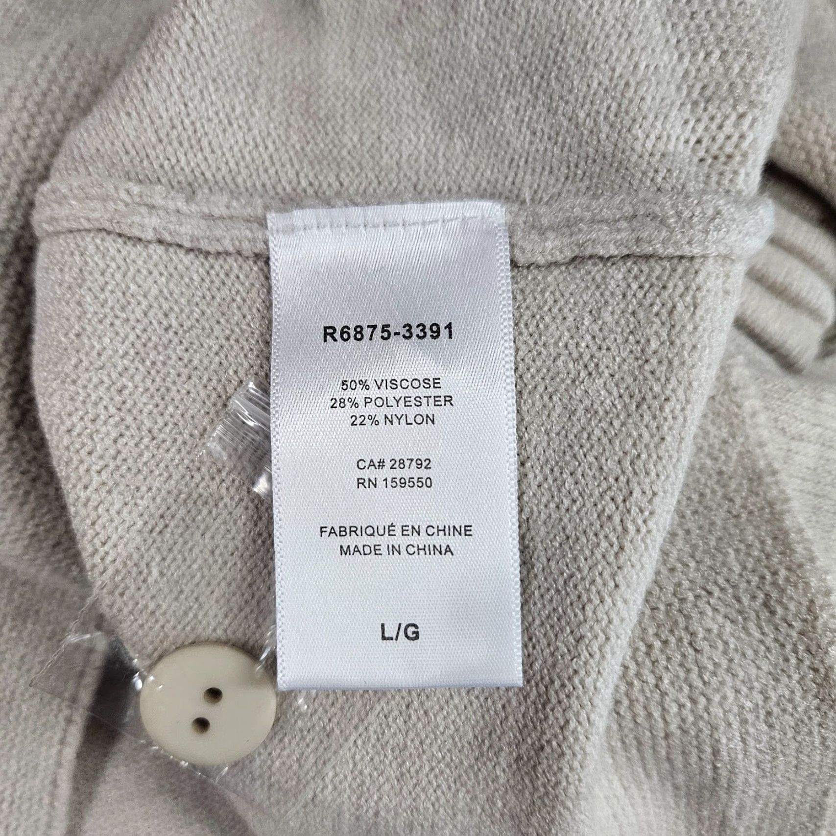 Vintage Renuar Womens Sweater On Demand L Large Beige Viscose Polyester Long Sleeve Pullover Knit Sl 25.5" 20" 24" NWT Size L / US 10 / IT 46 - 5 Thumbnail