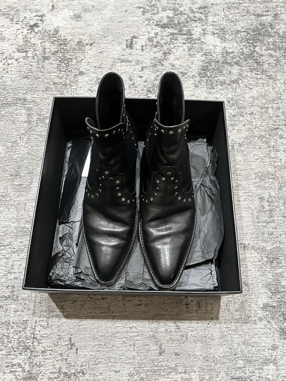 Saint Laurent Paris Saint Laurent paris studded boots wyatt Size US 8 / EU 41 - 7 Thumbnail