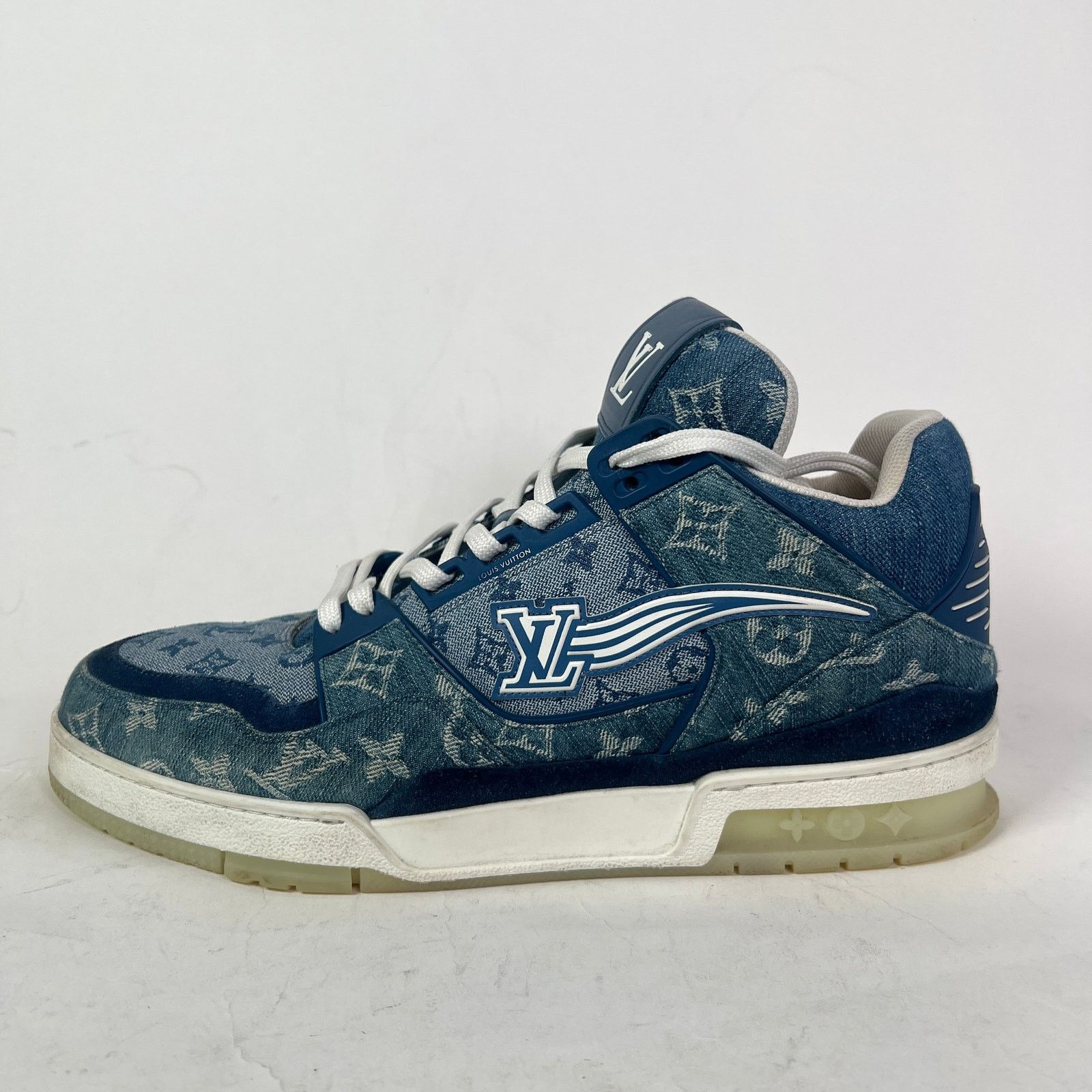 Louis Vuitton Louis Vuitton Monogram Denim High-Top LV Trainer Size US 10 / EU 43 - 3 Thumbnail