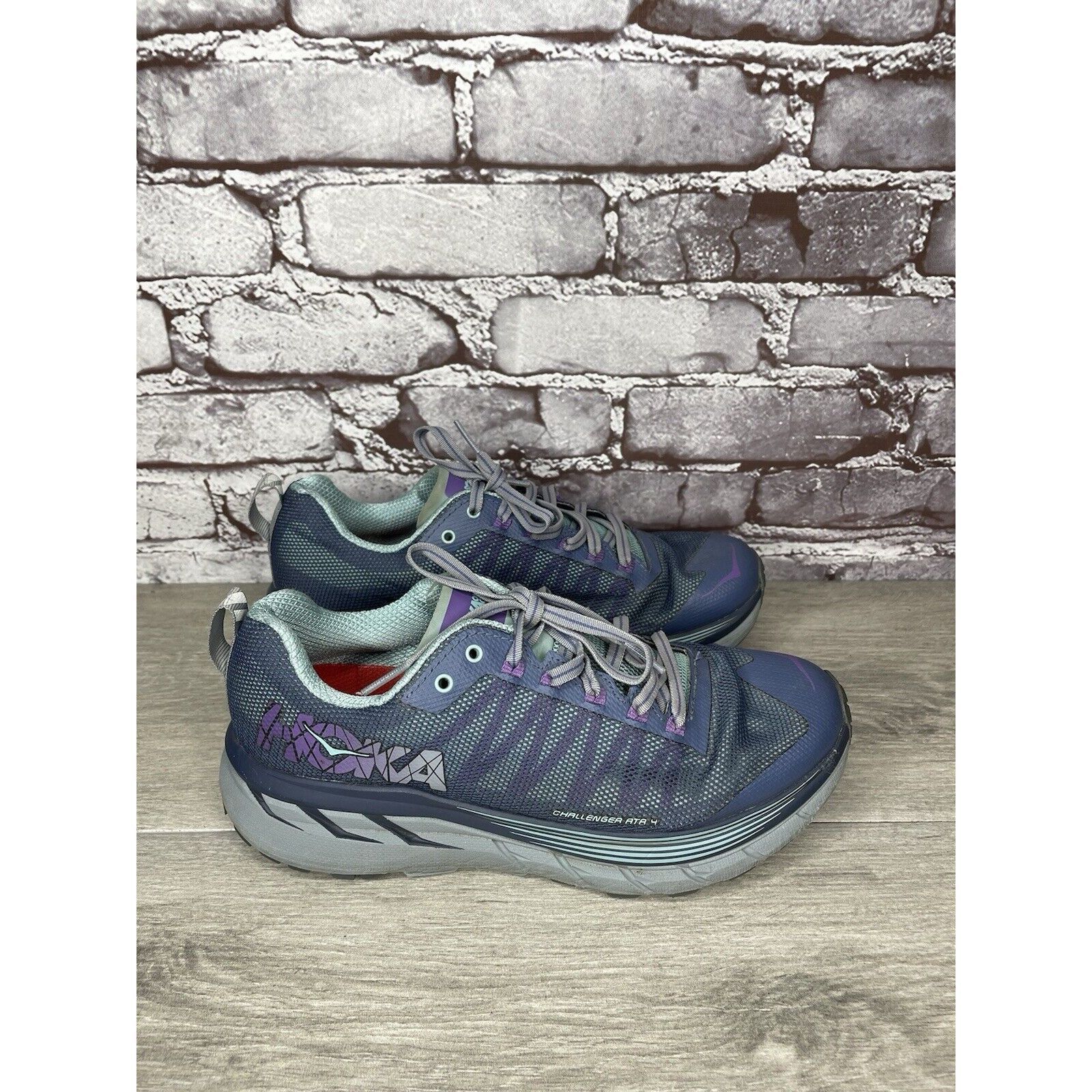 Hoka Hoka One One Challenger ATR 4 Blue Trail Running Athletic Sh Size US 8 / IT 38 - 3 Thumbnail