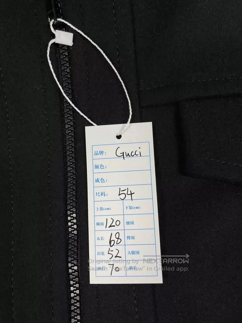Gucci Gucci Black Wool Leather Trim Jacket. Size US XL / EU 56 / 4 - 4 Thumbnail