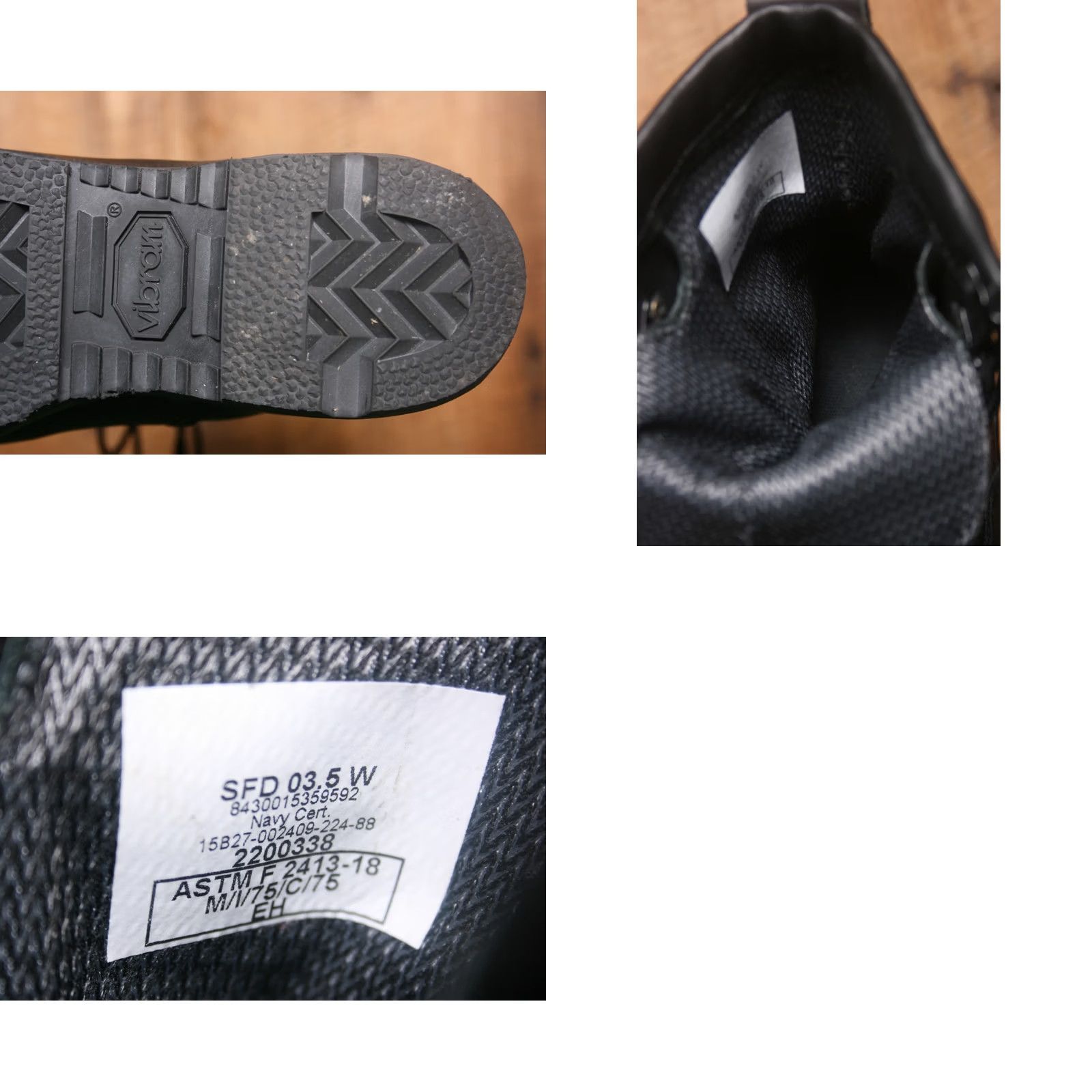 Vintage BELLEVILLE Steel Toe Gore-Tex Navy Flight Deck Boots Men's 3.5 W ≈ Women's 5.5 W Size US 4 / IT 34 - 8 Thumbnail