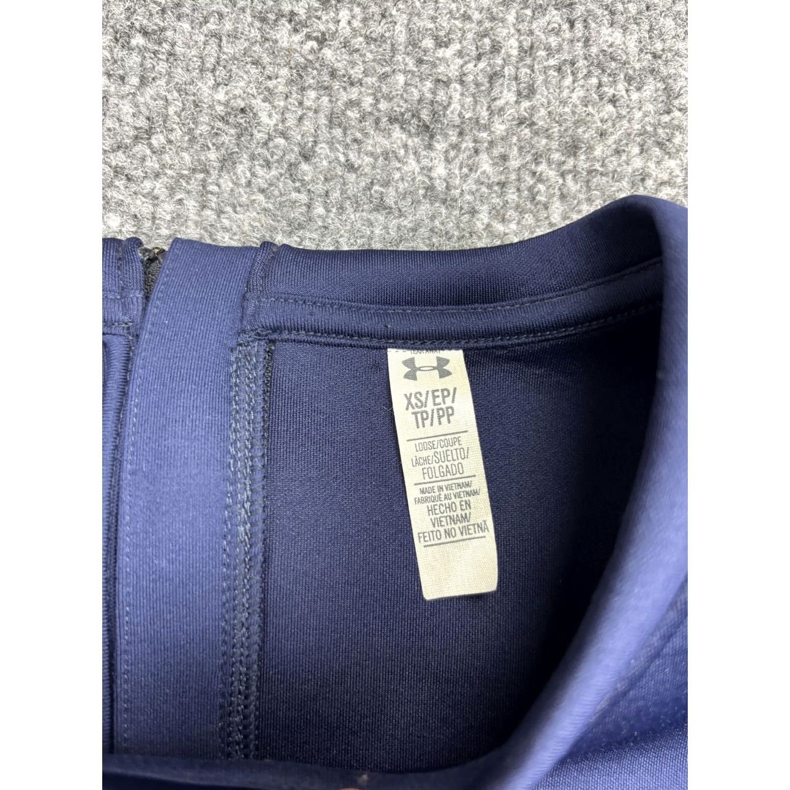 Under Armour Under Armour Sweatshirt Womens XS Blue Pullover Back Zip Crewneck Logo Jacket Size XS / US 0-2 / IT 36-38 - 2 Thumbnail