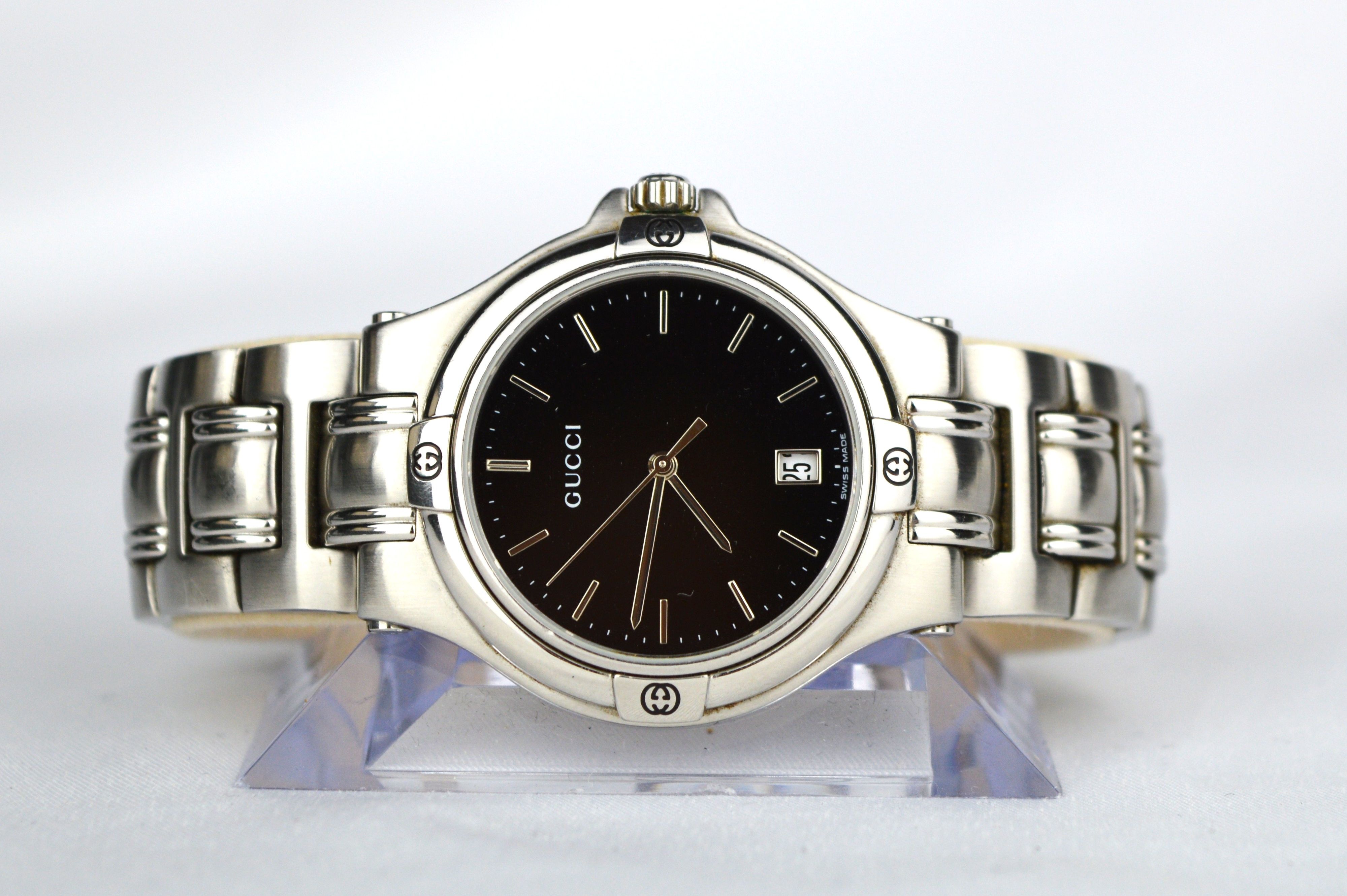 Gucci Gucci 9040M black dial watch with box Size 34 - 2 Thumbnail