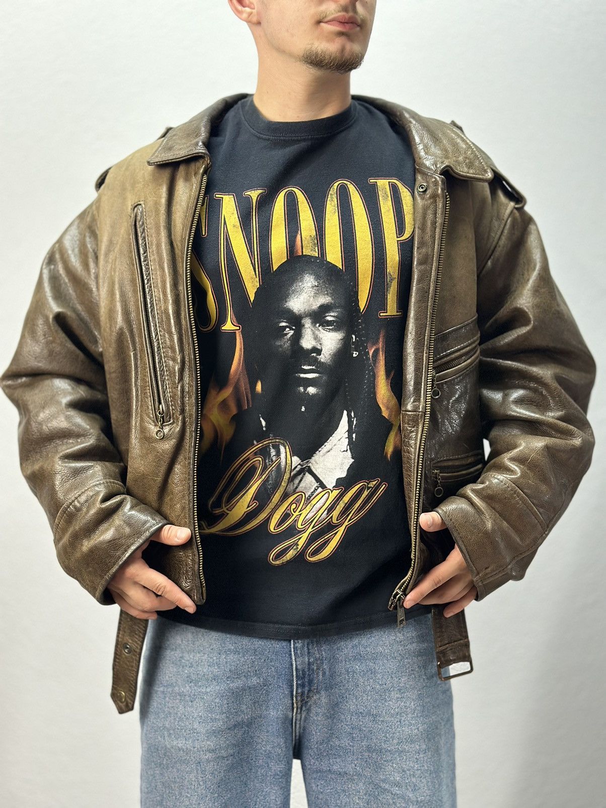 Snoop Dogg Vintage Snoop Dog Rock band Tee Faded Harley Mexico Y2K Size US S / EU 44-46 / 1 - 1 Thumbnail