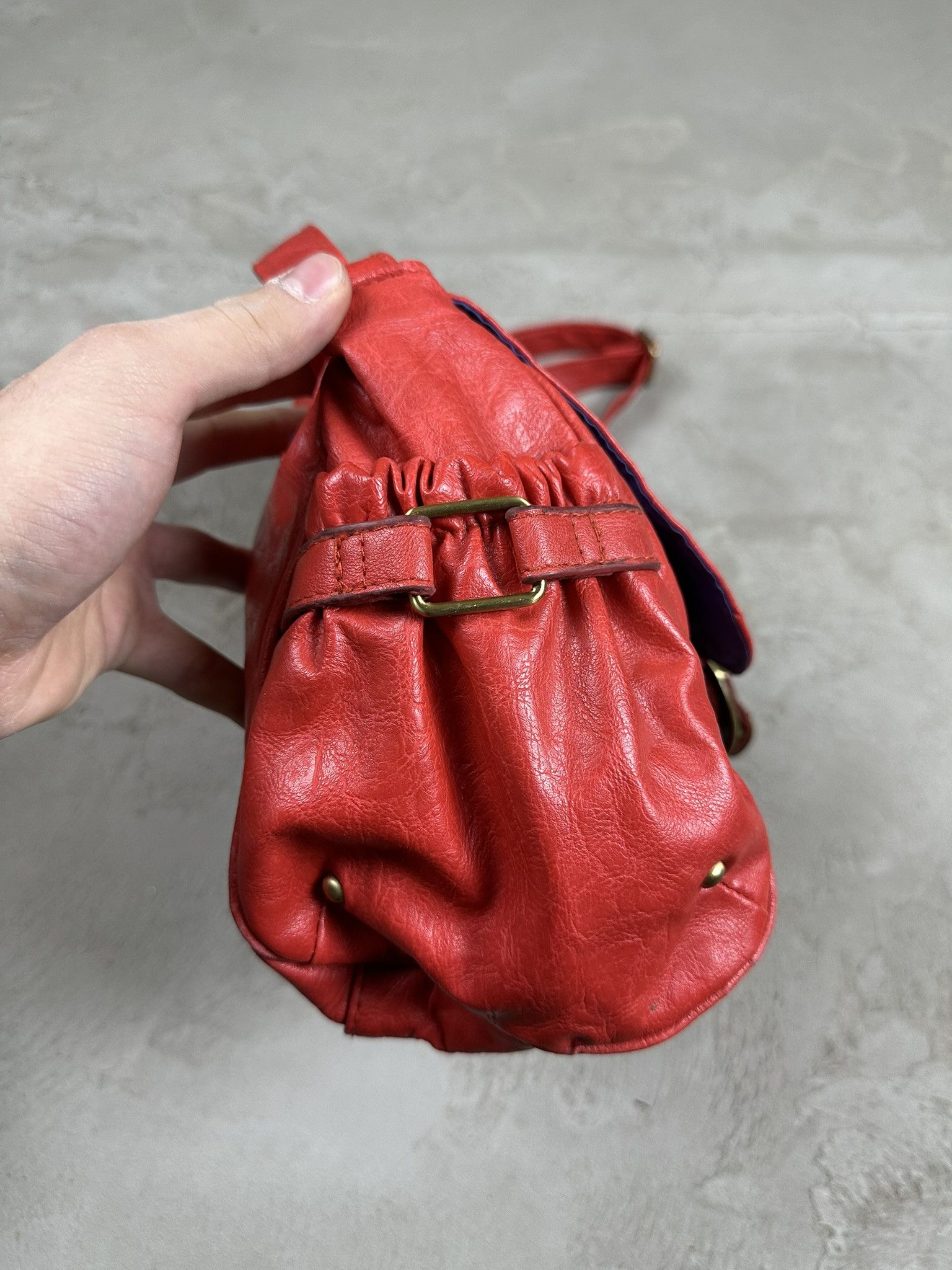 Japanese Brand Vintage Y2k Leather Shoulder Bag 00s Size ONE SIZE - 4 Thumbnail