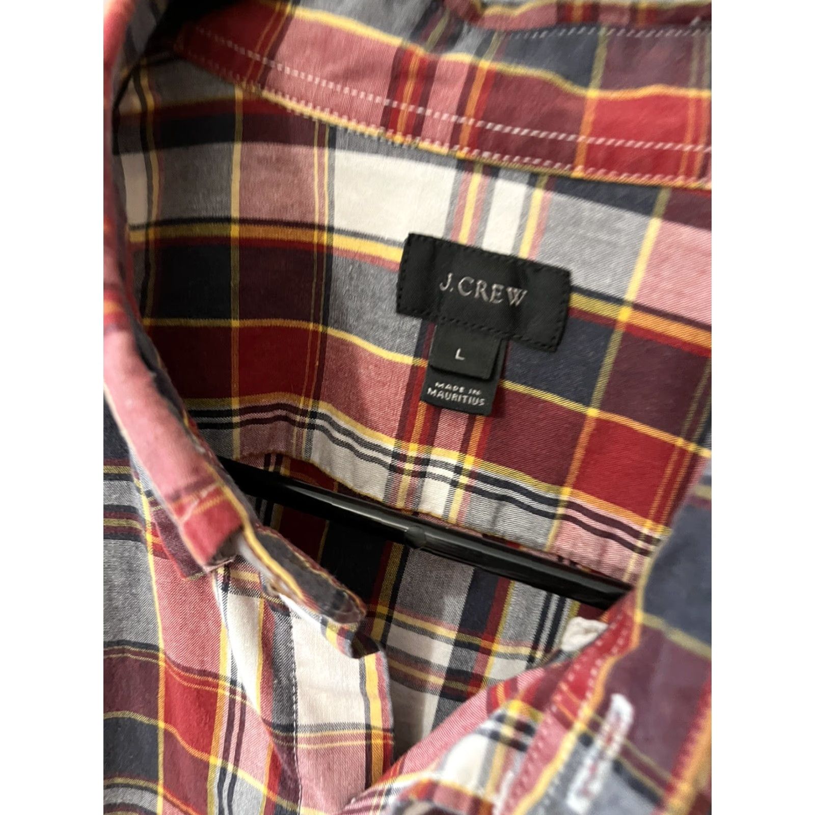 J.Crew J. Crew Long Sleeve Button-Down Shirt Men's L Red Plaid Casual Classic Button-Up Shirt Size US L / EU 52-54 / 3 - 5 Thumbnail