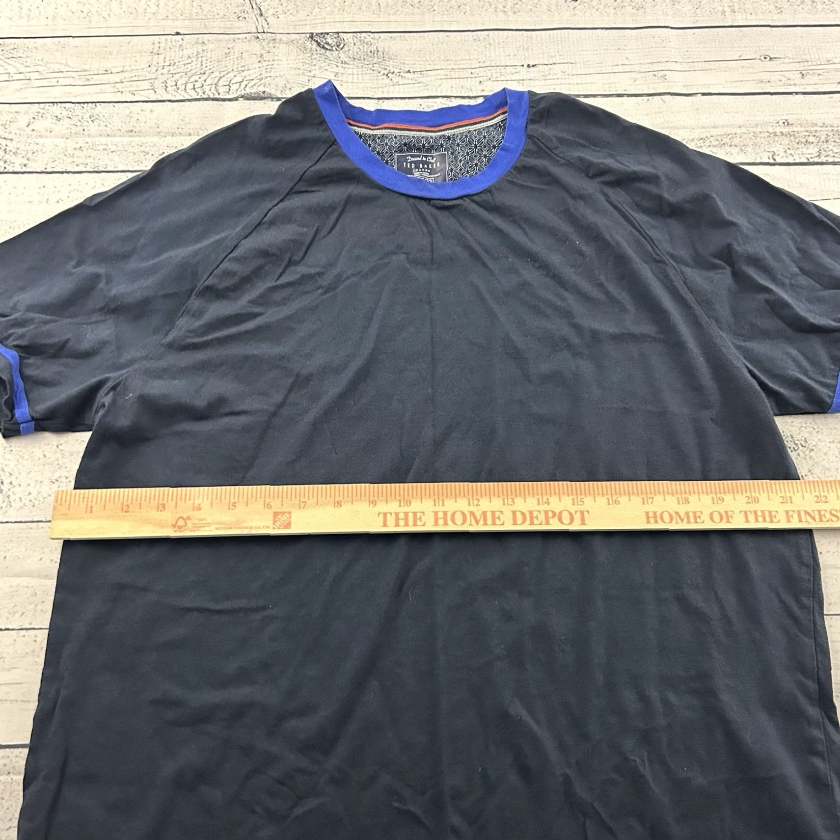 Ted Baker Ted Baker Short Sleeve Ringer T Shirt Men XL Blue Size US XL / EU 56 / 4 - 4 Thumbnail