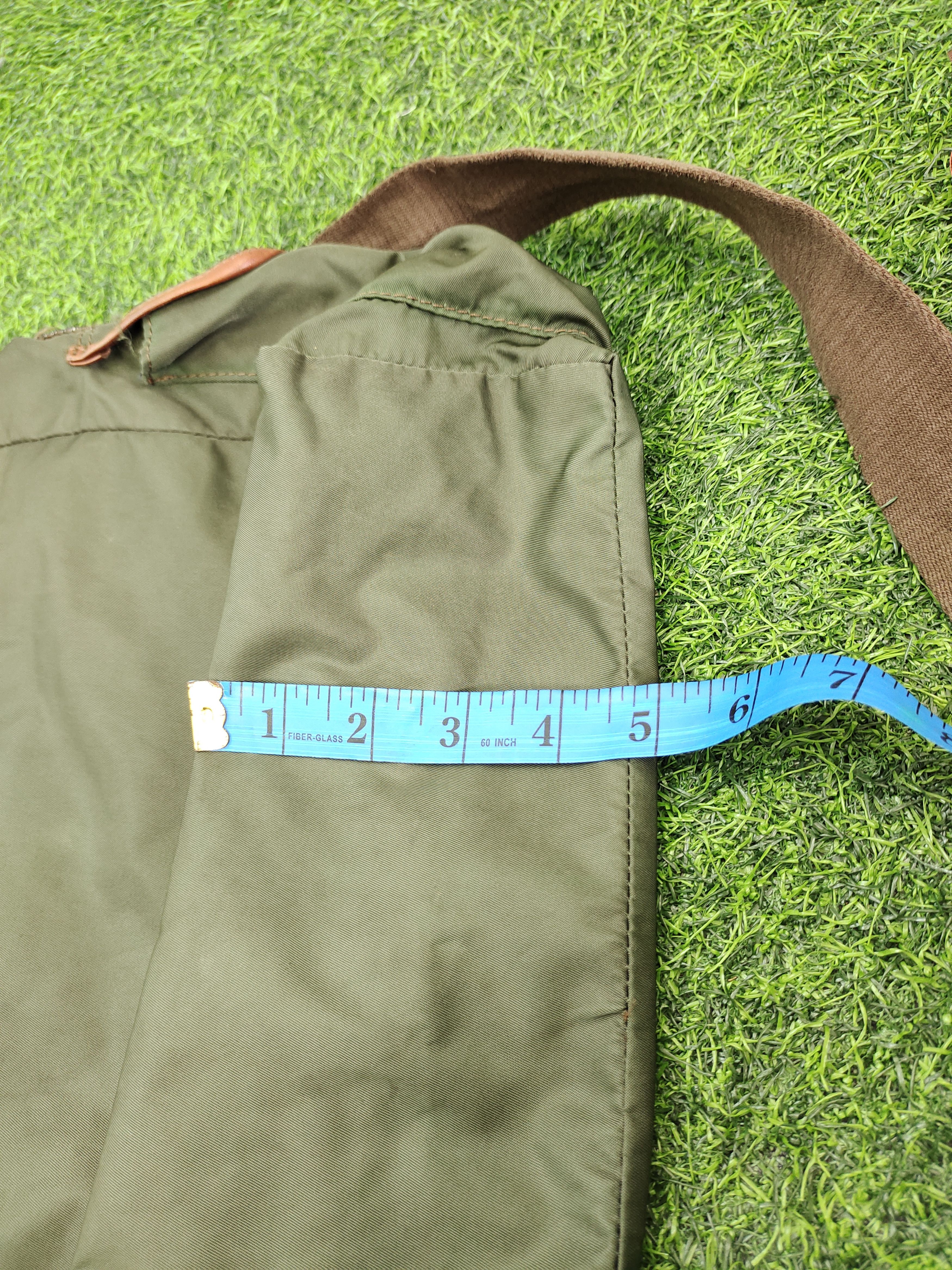 Hysteric Glamour Vintage Orobianco Olive Green Nylon Leather Trim Sling Bag Size ONE SIZE - 18 Thumbnail