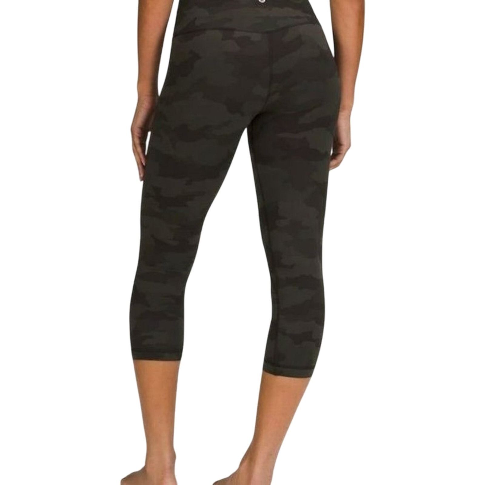 Lululemon Lululemon Align High Rise Crop 21" Deep Coal Camo Leggings 4 Size 27" / US 4 / IT 40 - 6 Thumbnail