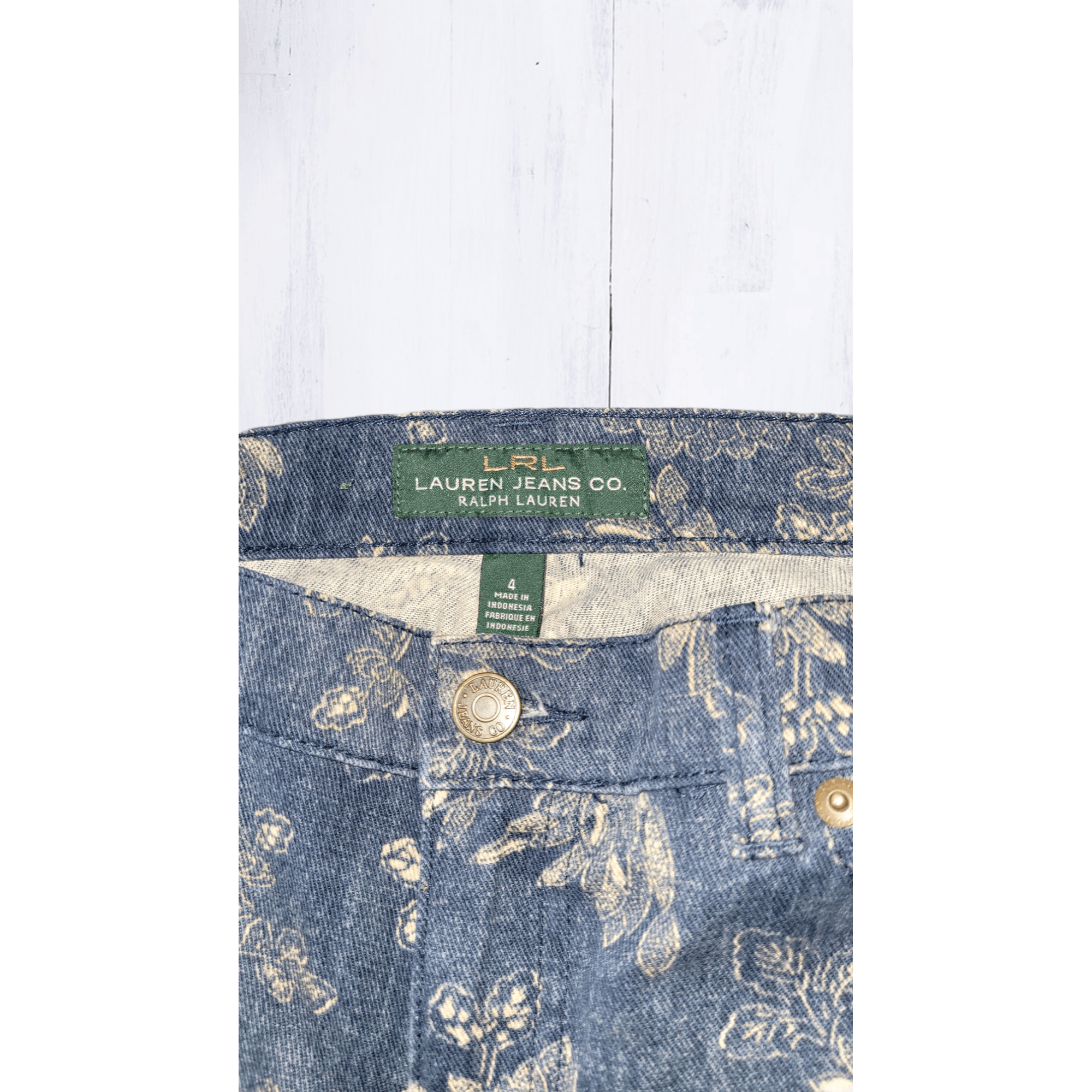 Lauren Ralph Lauren Lauren Ralph Lauren Jeans Women Sz 4 Floral Skinny Leg Boho Size 27" / US 4 / IT 40 - 3 Thumbnail