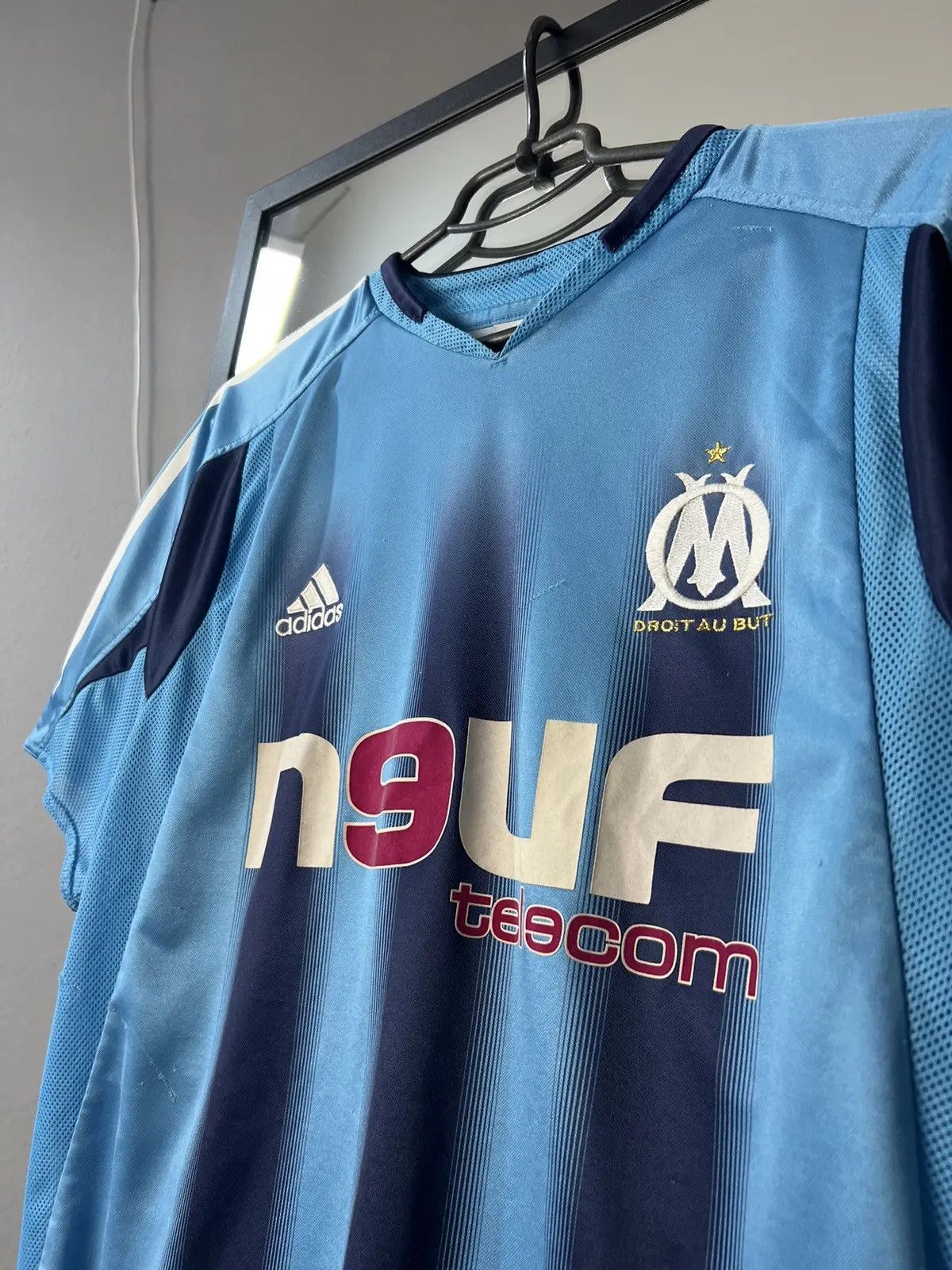 Adidas × Vintage Vintage Blockcore Y2K Marseille 2004 soccer Adidas France Size US S / EU 44-46 / 1 - 3 Thumbnail