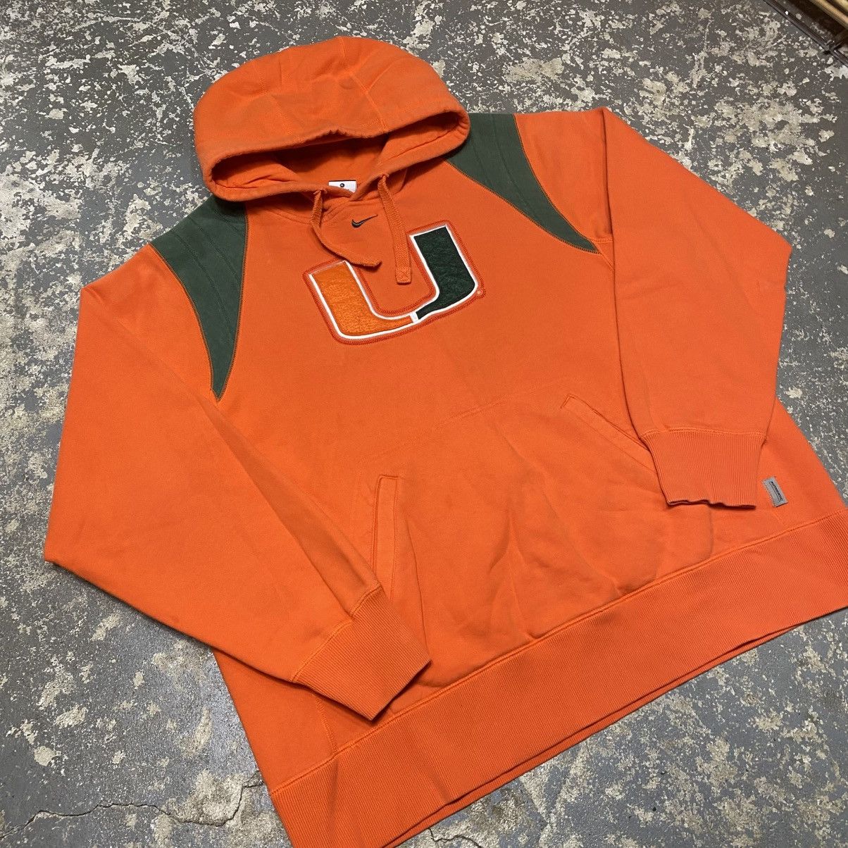 Nike × Vintage Vintage Nike Miami University Center Swoosh Hoodie Size US XL / EU 56 / 4 - 10 Thumbnail