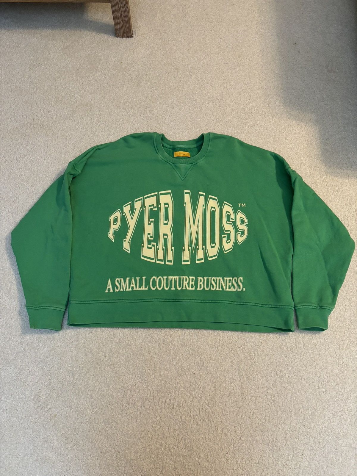 Pyer Moss Pyer Moss Oversized Couture Graphic Crewneck Green Size US XS / EU 42 / 0 - 1 Thumbnail