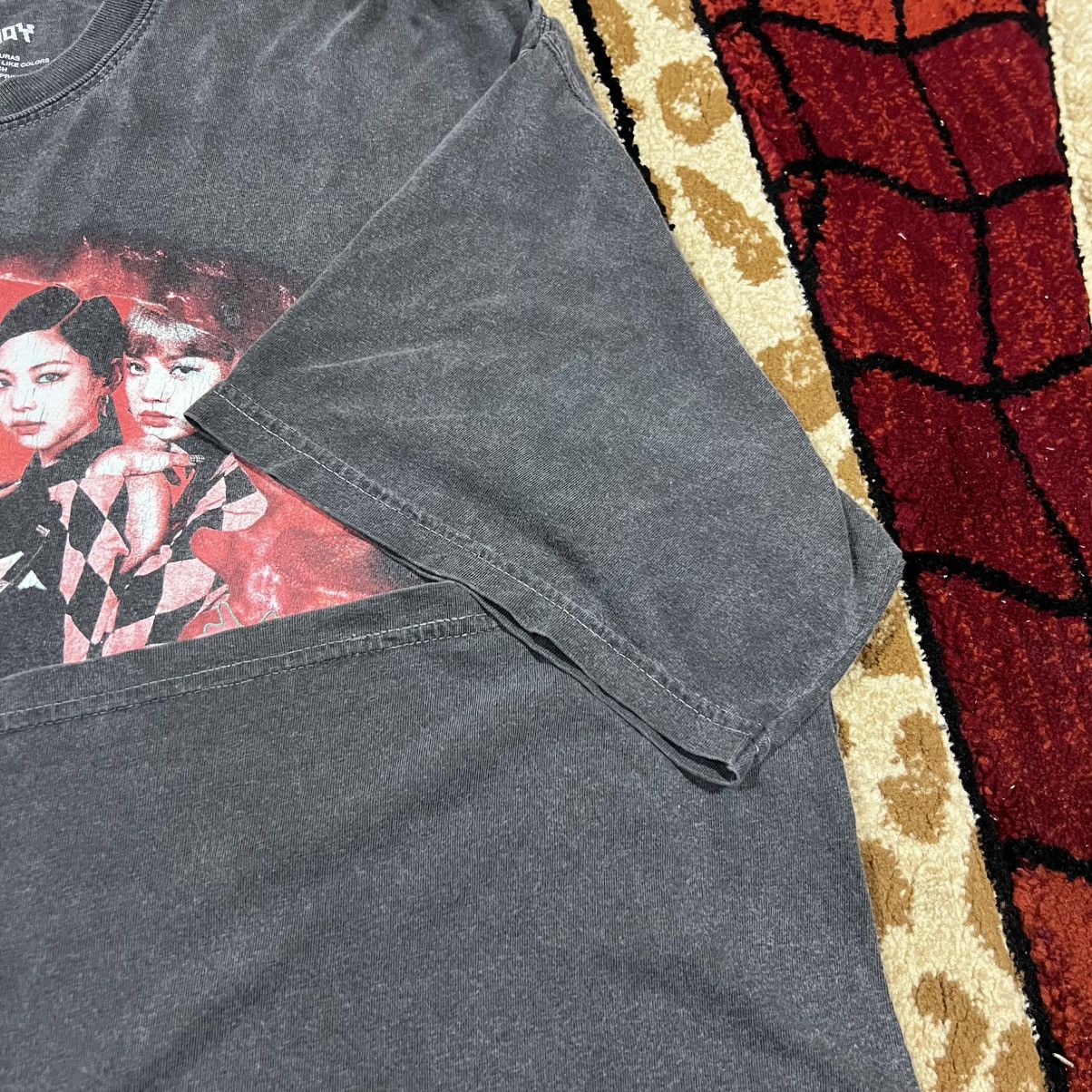 Band Tees Thrashed Faded Blackpink Band Sour Candy Tour T Shirt Size US XXL / EU 58 / 5 - 8 Thumbnail