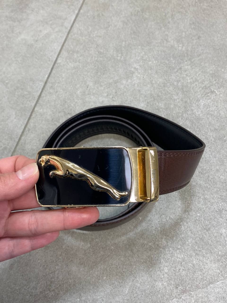 Other Vintage Jaguar Logo Leather Belt Size ONE SIZE - 3 Thumbnail