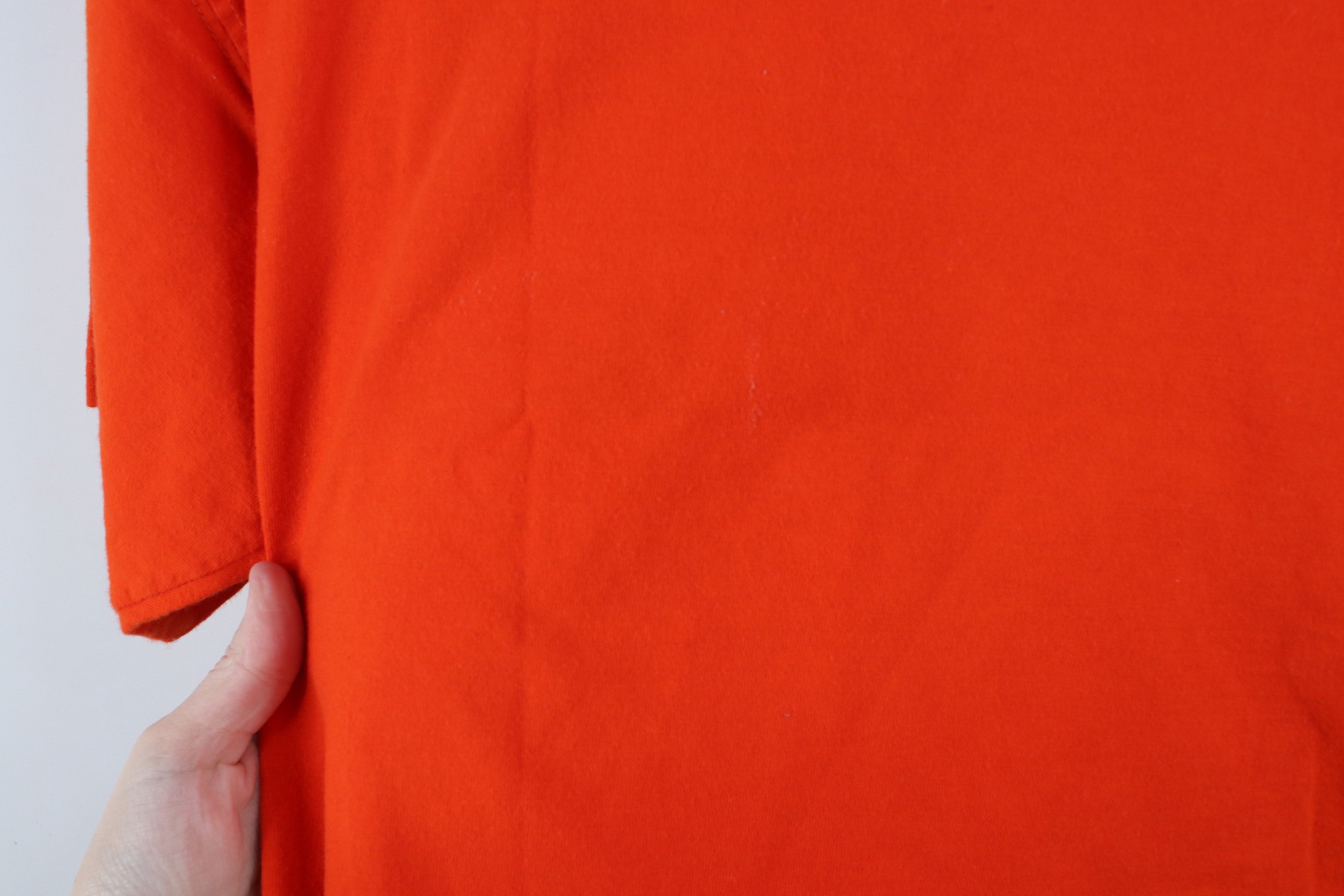 Vintage Vintage 90s Streetwear Blank Heavy Cotton T-Shirt Orange Size US L / EU 52-54 / 3 - 8 Thumbnail