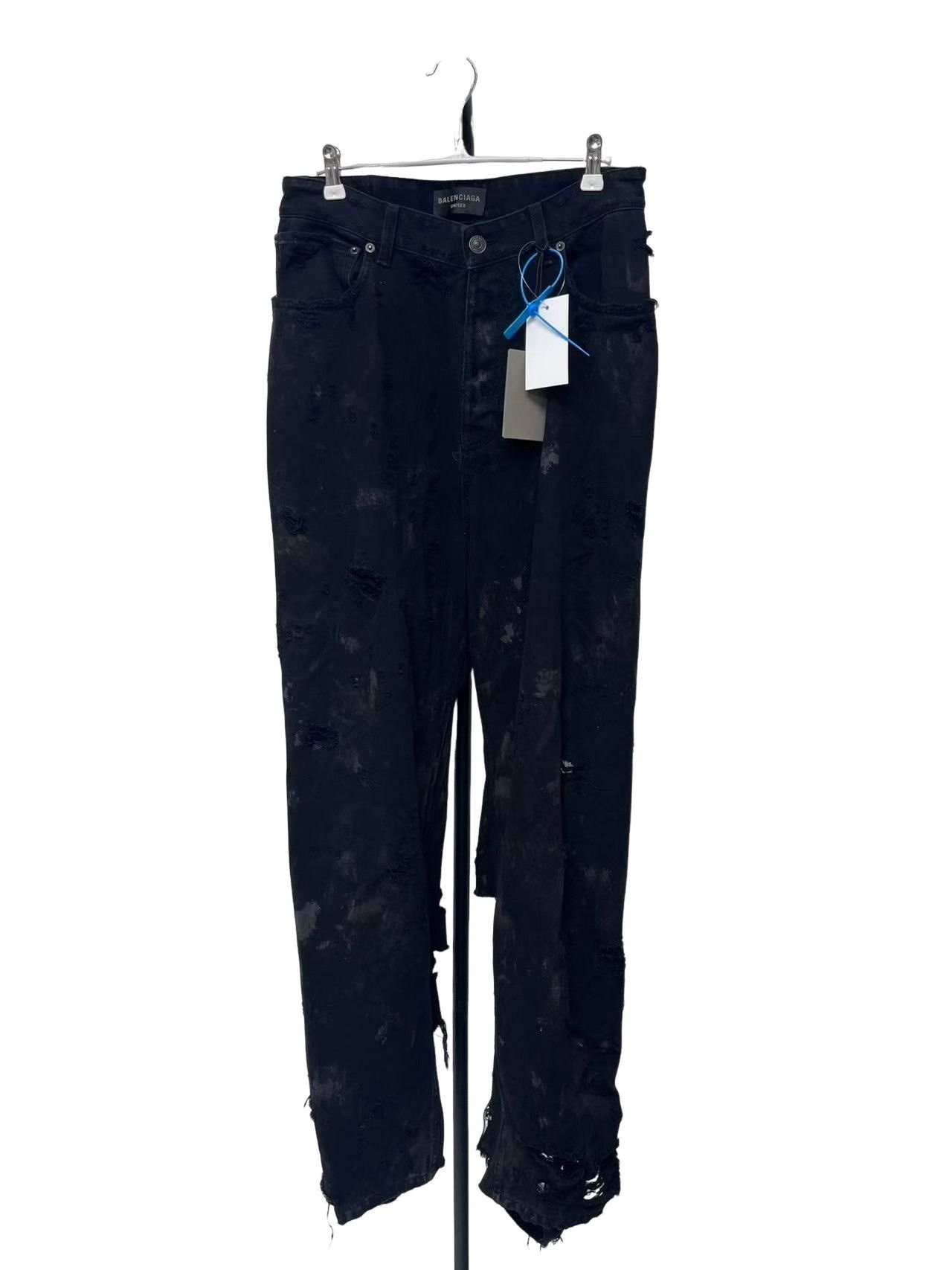 Balenciaga Balenciaga Distressed Destroyed Denim Jeans S Size US 30 / EU 46 - 1 Thumbnail