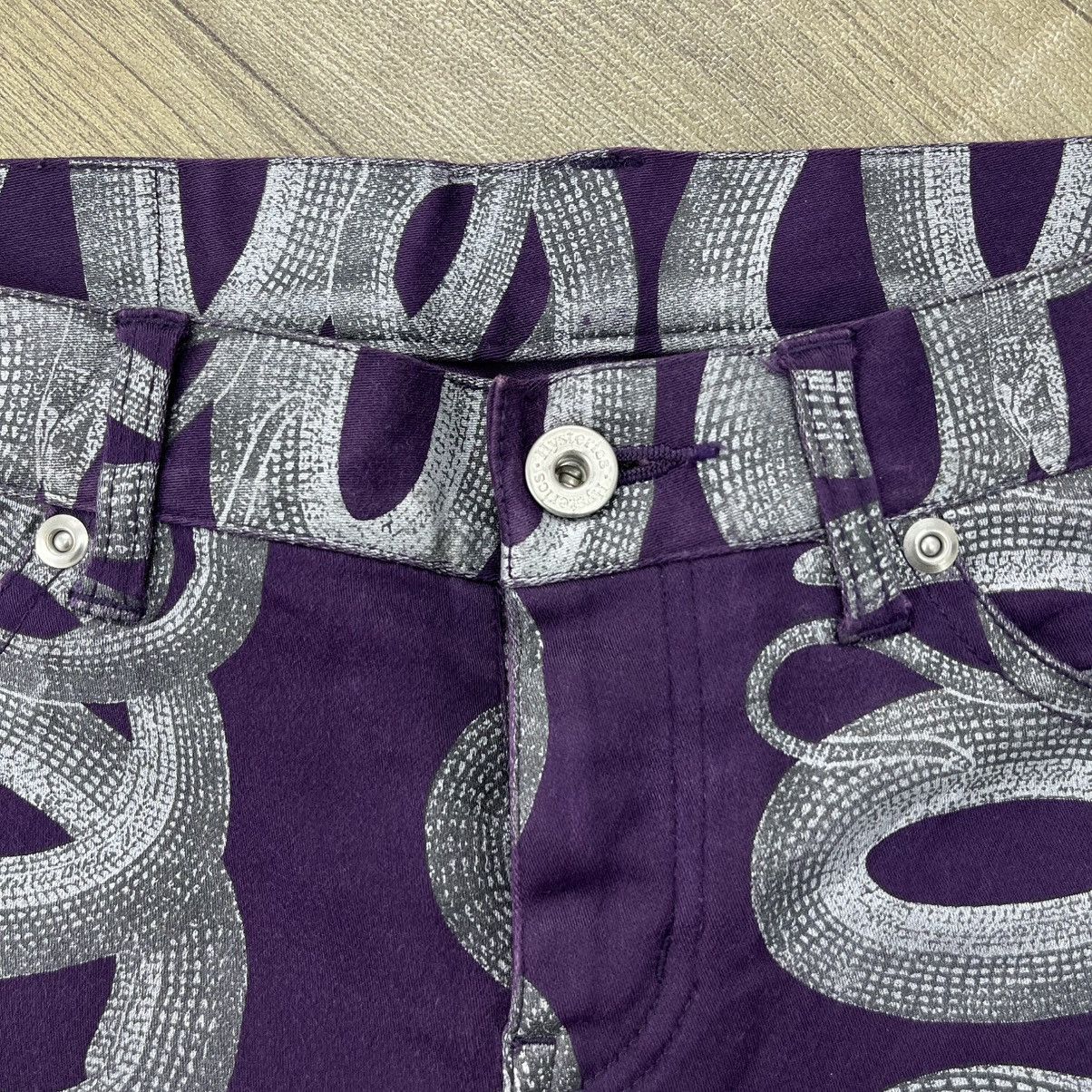Hysteric Glamour Rare💜 1999s Hysteric Glamour Snake Printed Flared Jeans Y2K Size US 28 / EU 44 - 8 Thumbnail