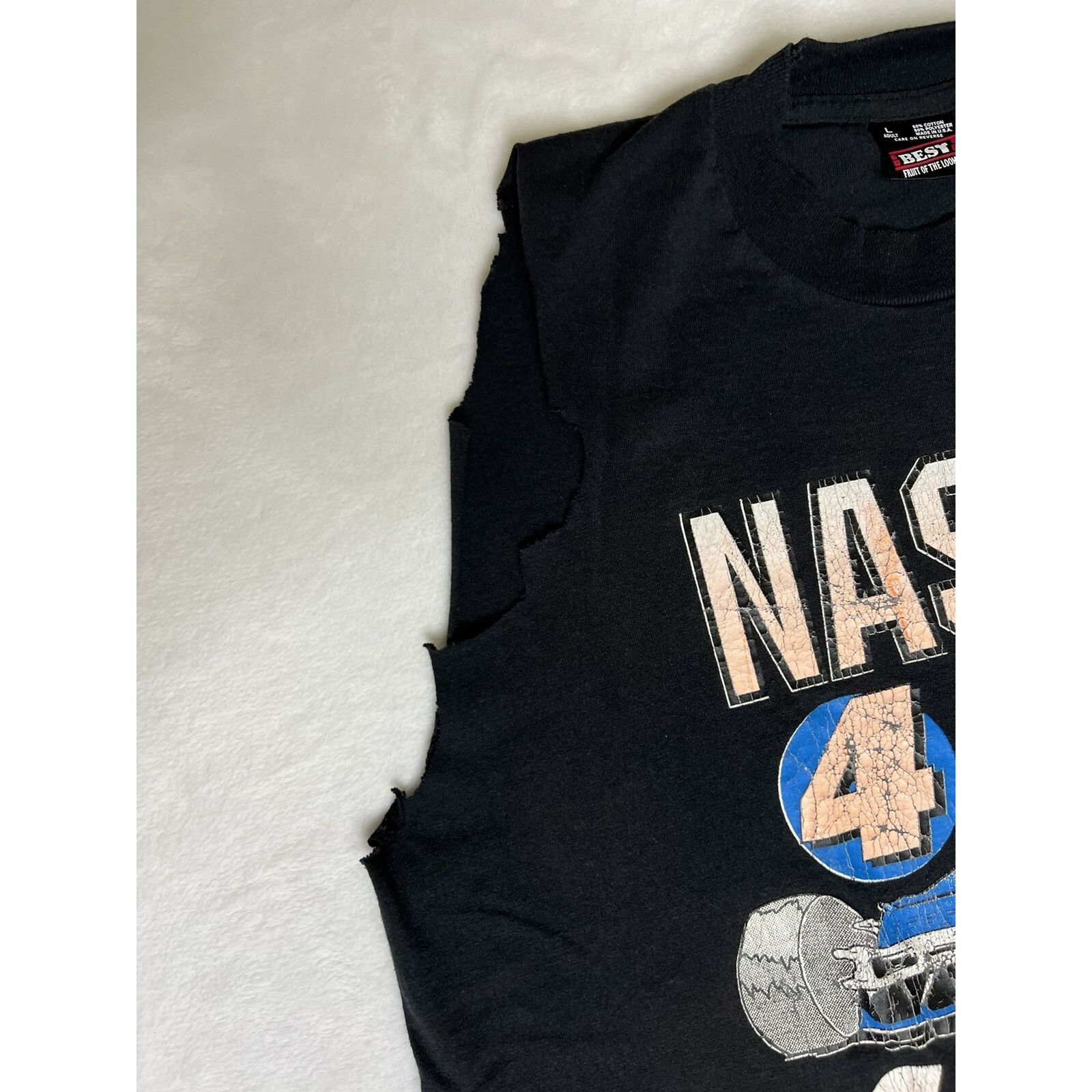 Other Vintage NASCAR Modified Cut Off Shirt Single Stitch Steger M Size US L / EU 52-54 / 3 - 4 Thumbnail