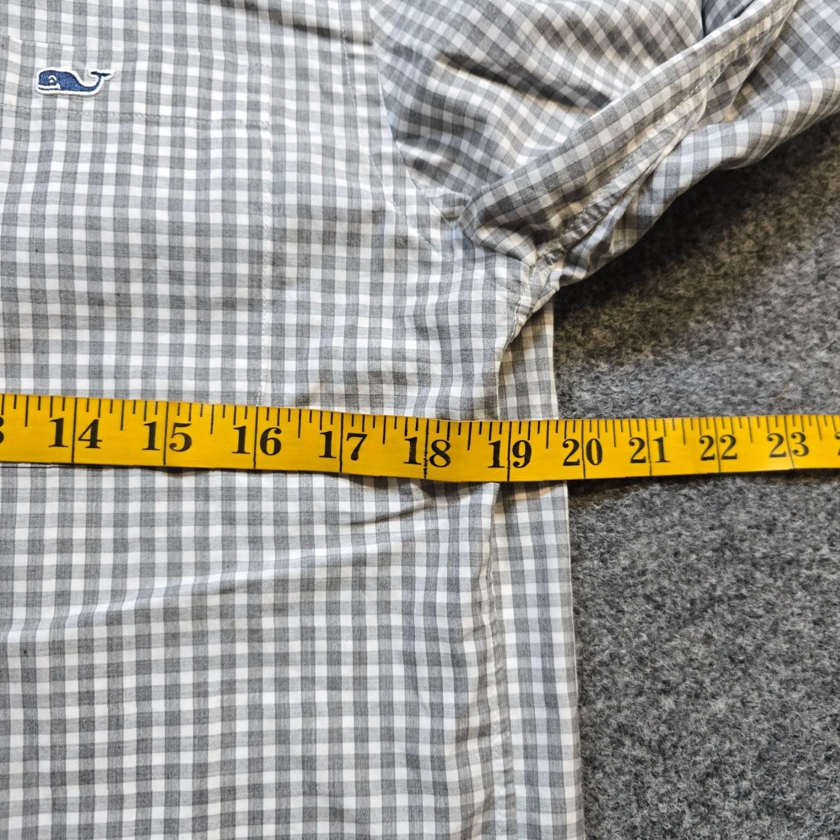 Vineyard Vines Vineyard Vines Shirt Mens Small Gray Gingham Plaid Slim Fit Tucker Career Preppy Shirt - Button-Down, Long Sleeve, Cotton, Gray, Slim, Regular, Mens Size US S / EU 44-46 / 1 - 6 Thumbnail