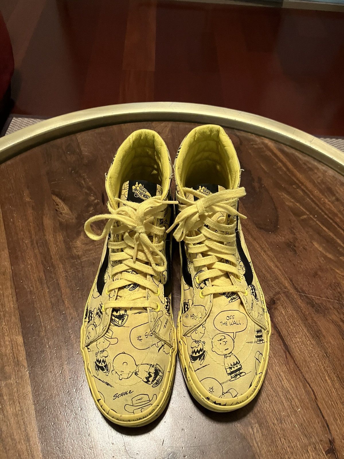 Vans Vans X Peanuts Sk8 High Charlie Brown Maize Mens 12 Grailed