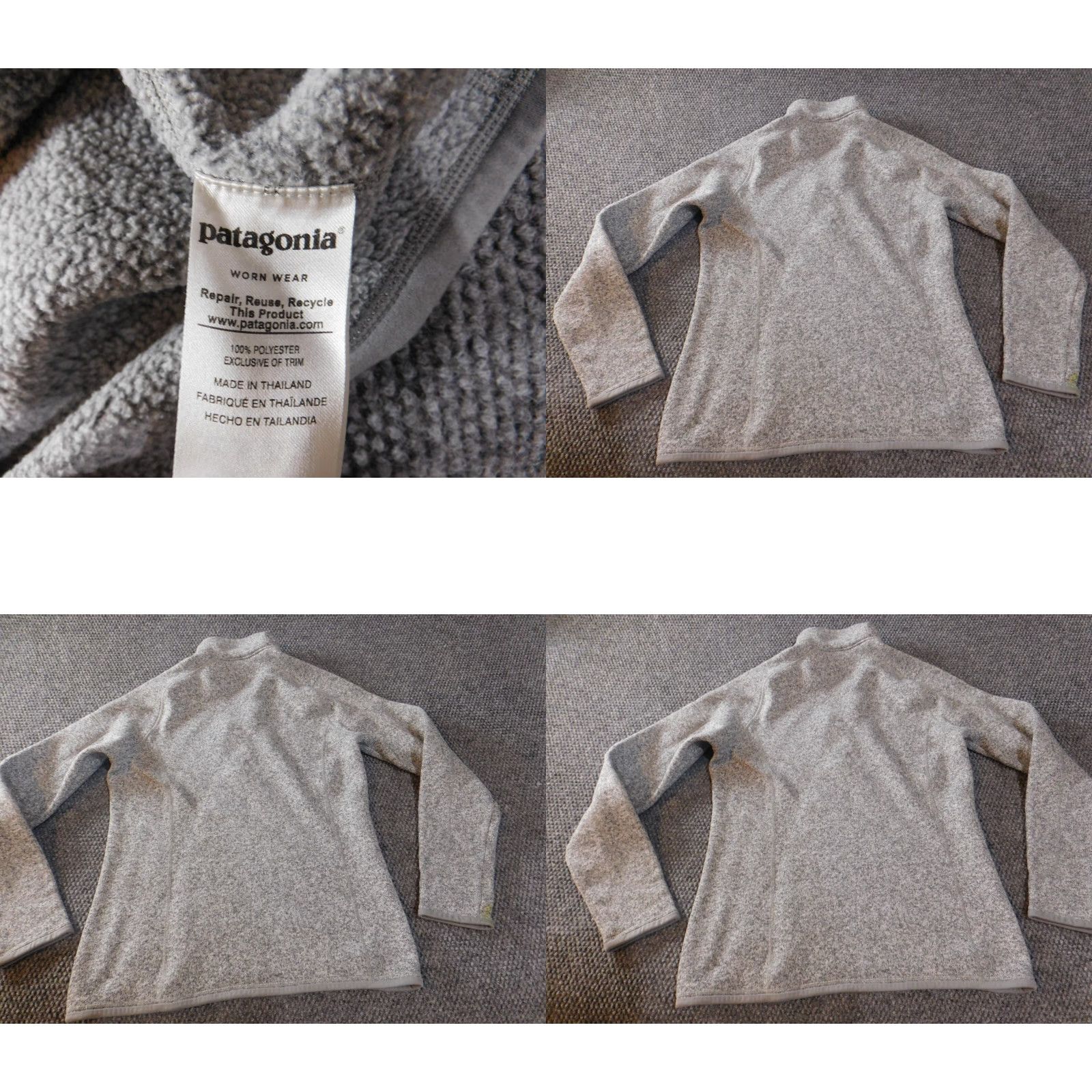 Patagonia Patagonia Sweater Women M Gray Pullover 1/4 Zip Fleece Outdoor Raglan Sleeve Logo Pocketed Regular Knit Open-Knit"} Size M / US 6-8 / IT 42-44 - 8 Thumbnail