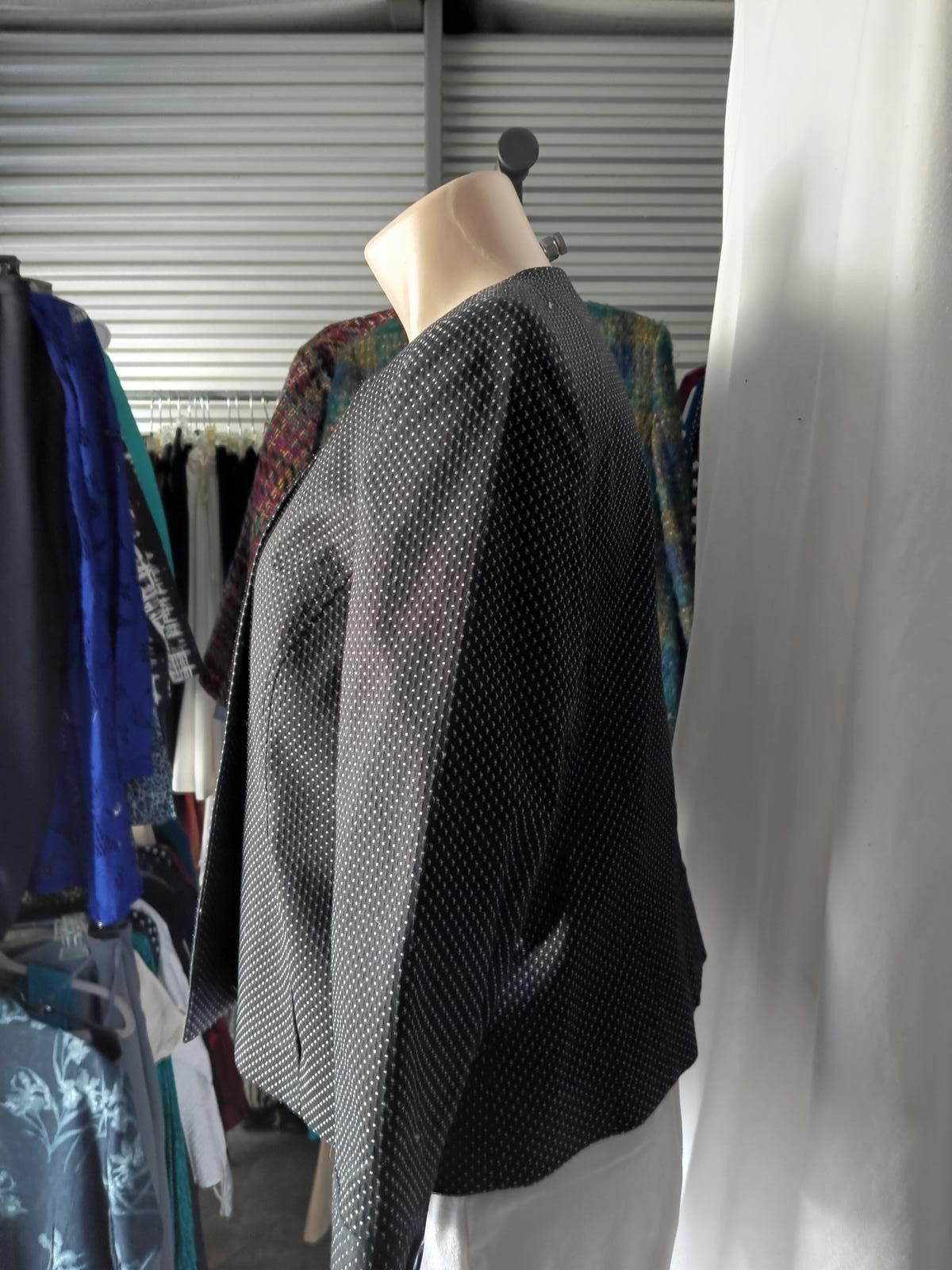 Designer Stylish AK Anne Klein Polka Dot Jacket - Size 10 Size L / US 10 / IT 46 - 2 Thumbnail