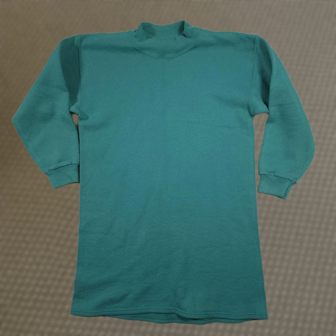 Vintage Riders Sweatshirt Womens XL Green Mock Neck Heavyweight Fleece Pullover Made USA Size XL / US 12-14 / IT 48-50 - 1 Thumbnail