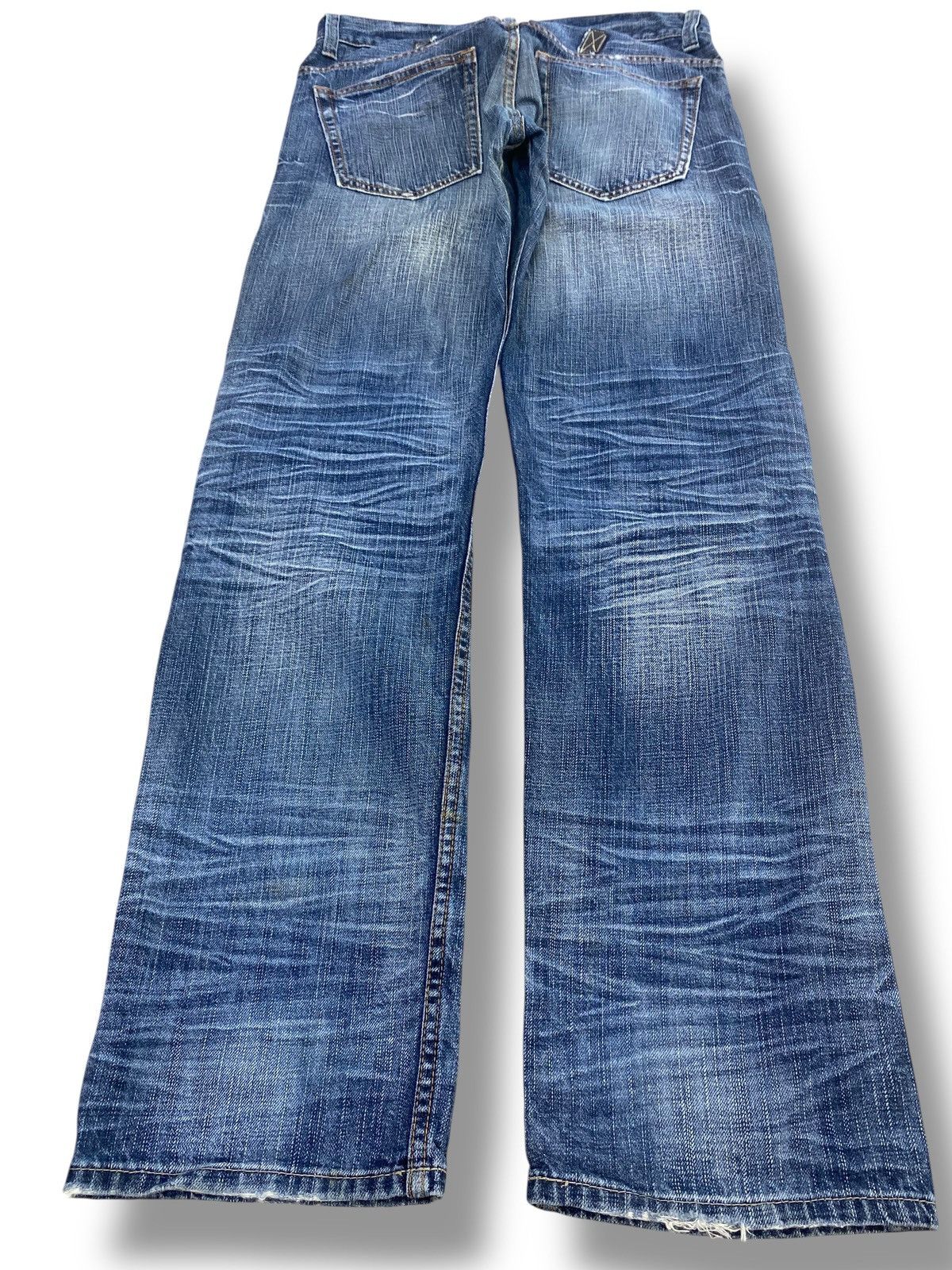 Japanese Brand Japanese Brand Ripped Patch Style Whiskers Jeans Size US 31 - 3 Thumbnail
