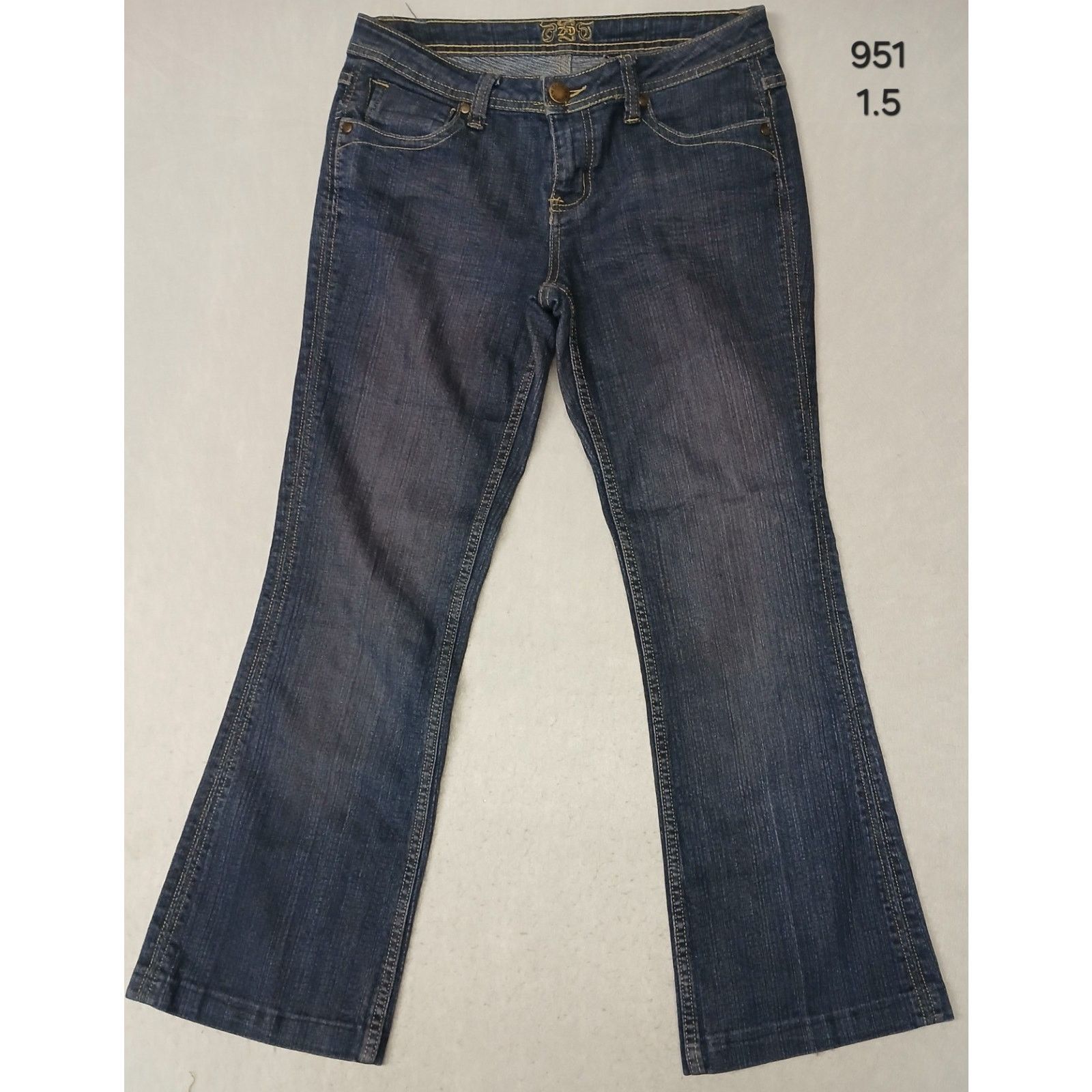 Other Zana Di (14) Y2K Women's Boot Cut Dark Blue Denim Jeans Size 36" / US 14 / IT 50 - 1 Thumbnail