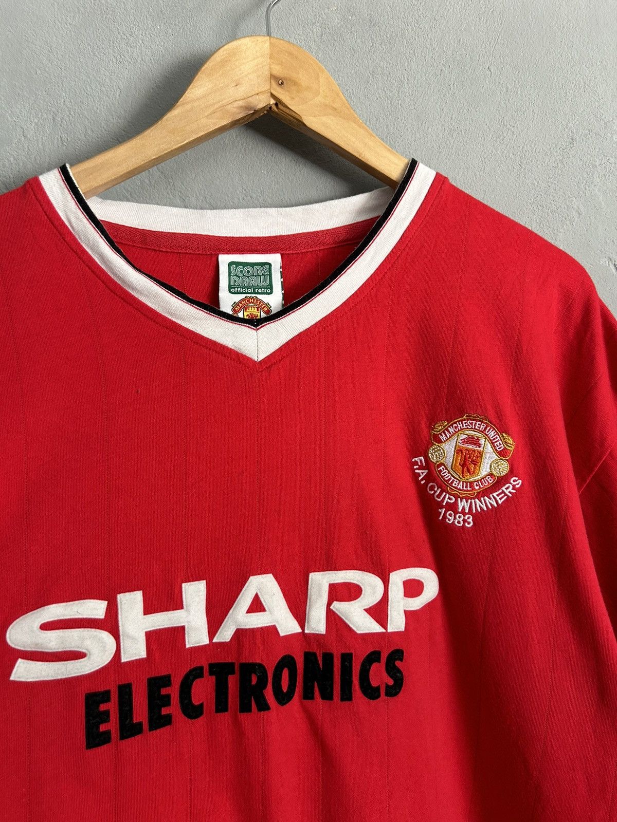 Other 1983 MANCHESTER UNITED jersey score draw retro Size US XL / EU 56 / 4 - 3 Thumbnail