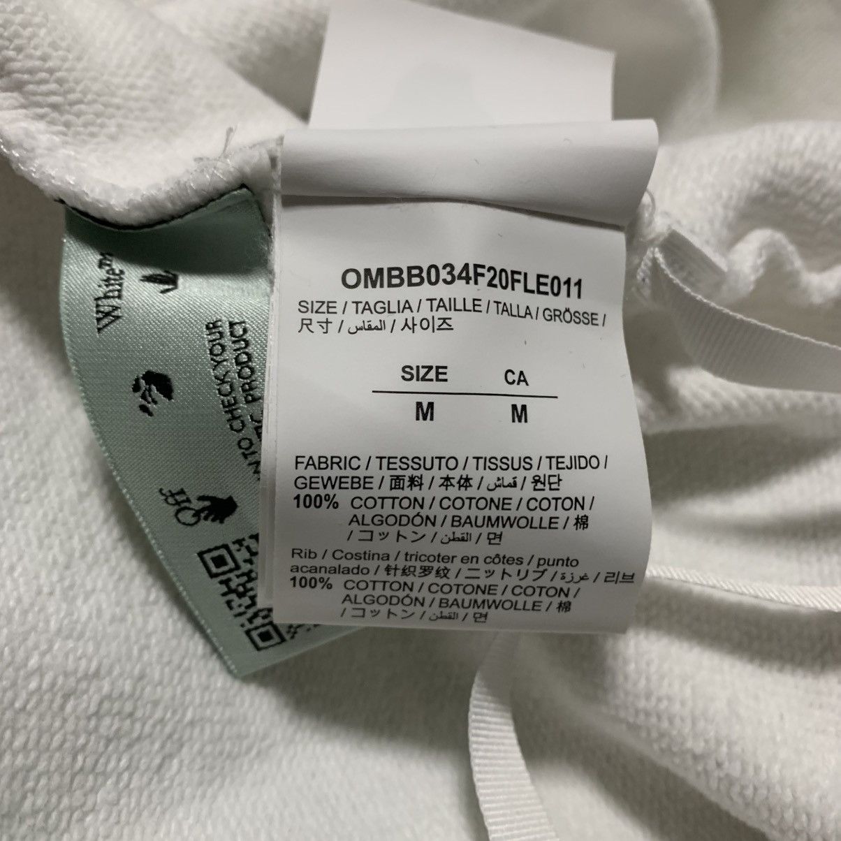 Off-White Off White Medium Pascal Arrows White Hoodie Virgil Abloh Size US M / EU 48-50 / 2 - 10 Thumbnail