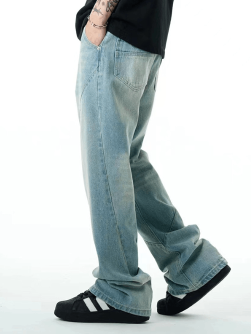 Japanese Brand × Jean Simple blue washed distressed casual jeans Size US 32 / EU 48 - 4 Thumbnail
