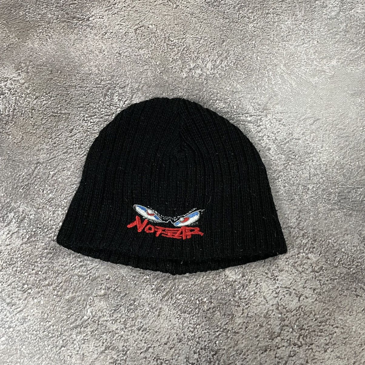 Vintage Vintage 90s No Fear Skate Beanie Black Knit Streetwear OS Size ONE SIZE - 2 Thumbnail