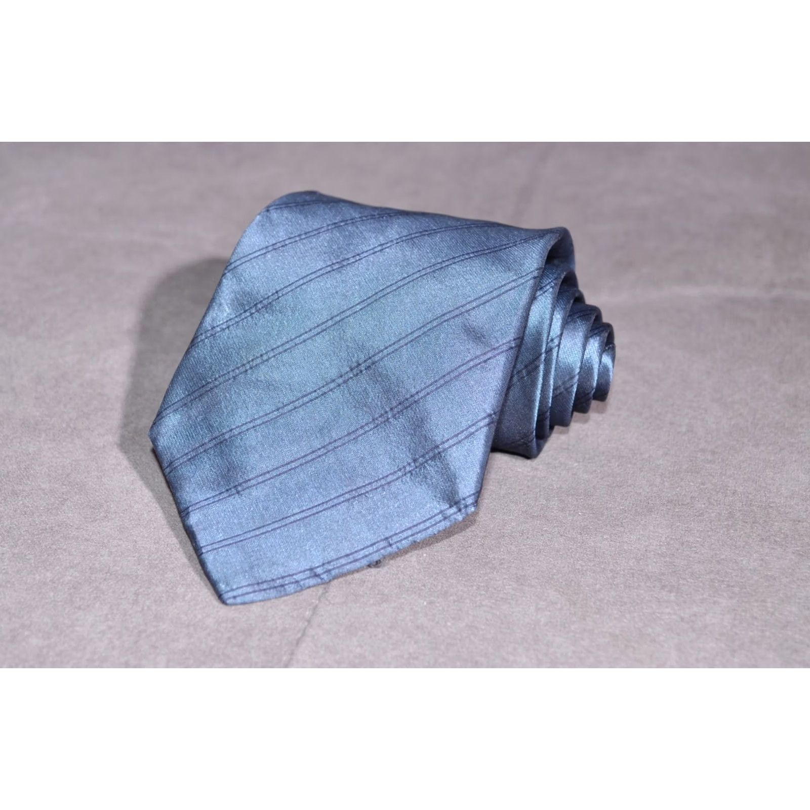 Dolce & Gabbana VINTAGE Dolce&Gabbana Men’s Silk Tie Striped Blue Classic Neck Tie Size ONE SIZE - 2 Thumbnail