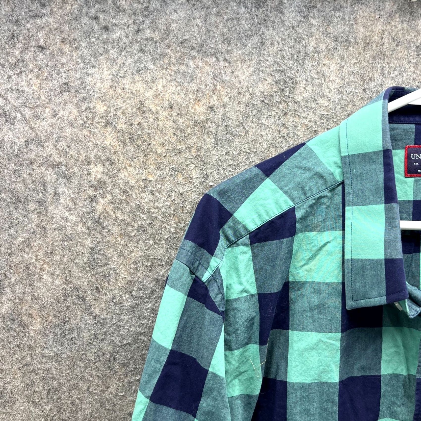 UNTUCKit VINTAGE UNTUCKit Shirt Mens XXL Green Blue Button Down Buffalo Plaid Preppy Bonarda Size US XXL / EU 58 / 5 - 4 Thumbnail