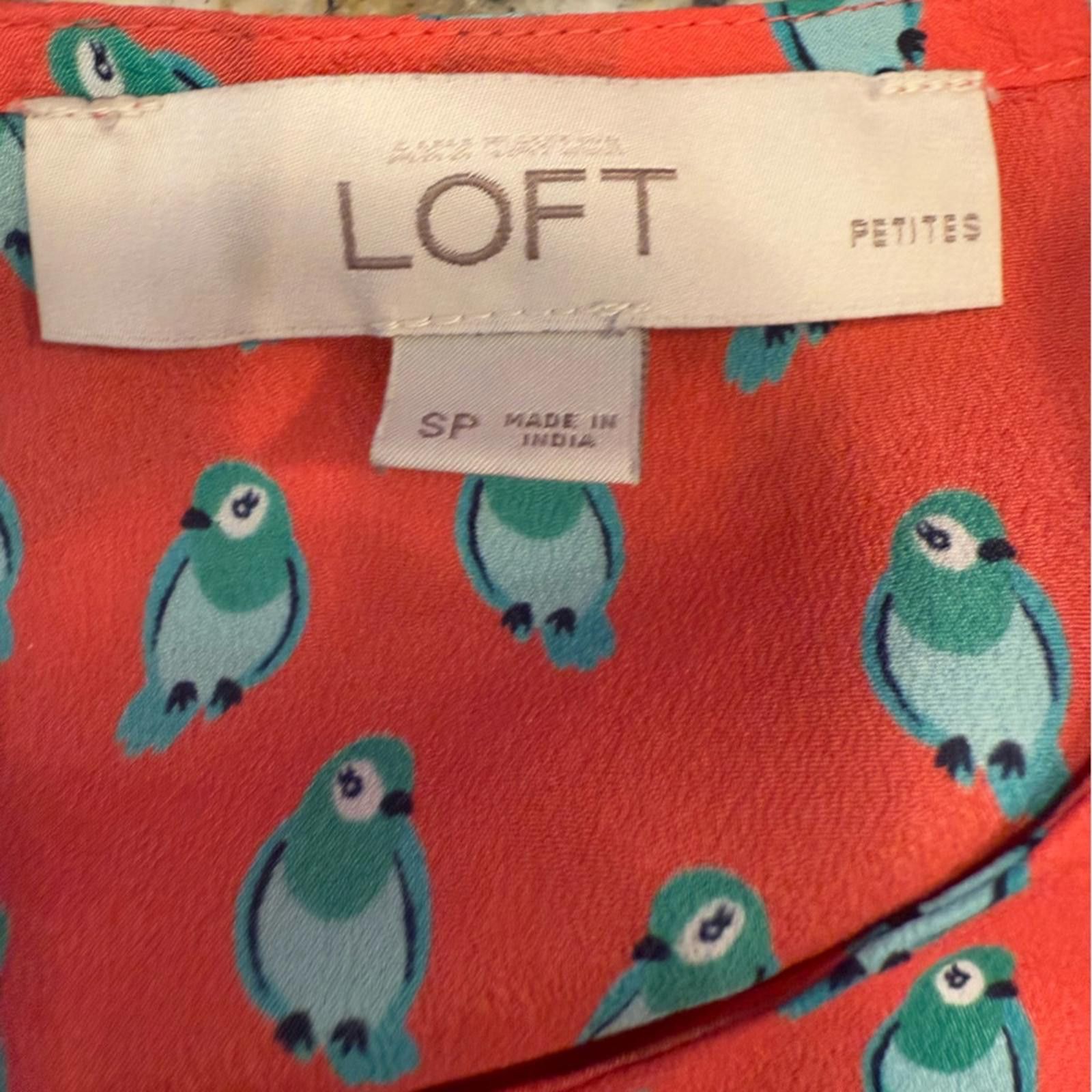 Other Loft colorful bird novelty print tank top SZ SP Size S / US 4 / IT 40 - 6 Thumbnail