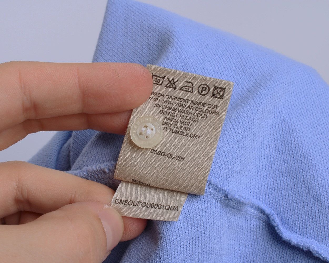 Burberry × Vintage Burberry London Blue Big Size Long Polo Shirt Size US XL / EU 56 / 4 - 14 Thumbnail