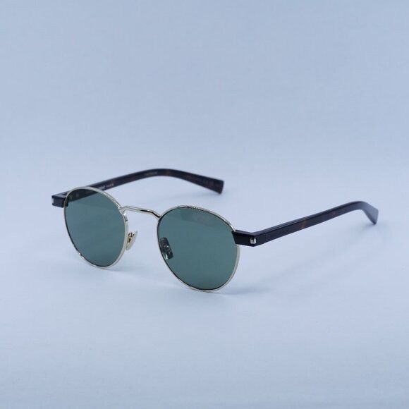 Saint Laurent Paris Saint Laurent SL707 002 Sunglasses Gold/Havana Round Frame Size ONE SIZE - 3 Thumbnail