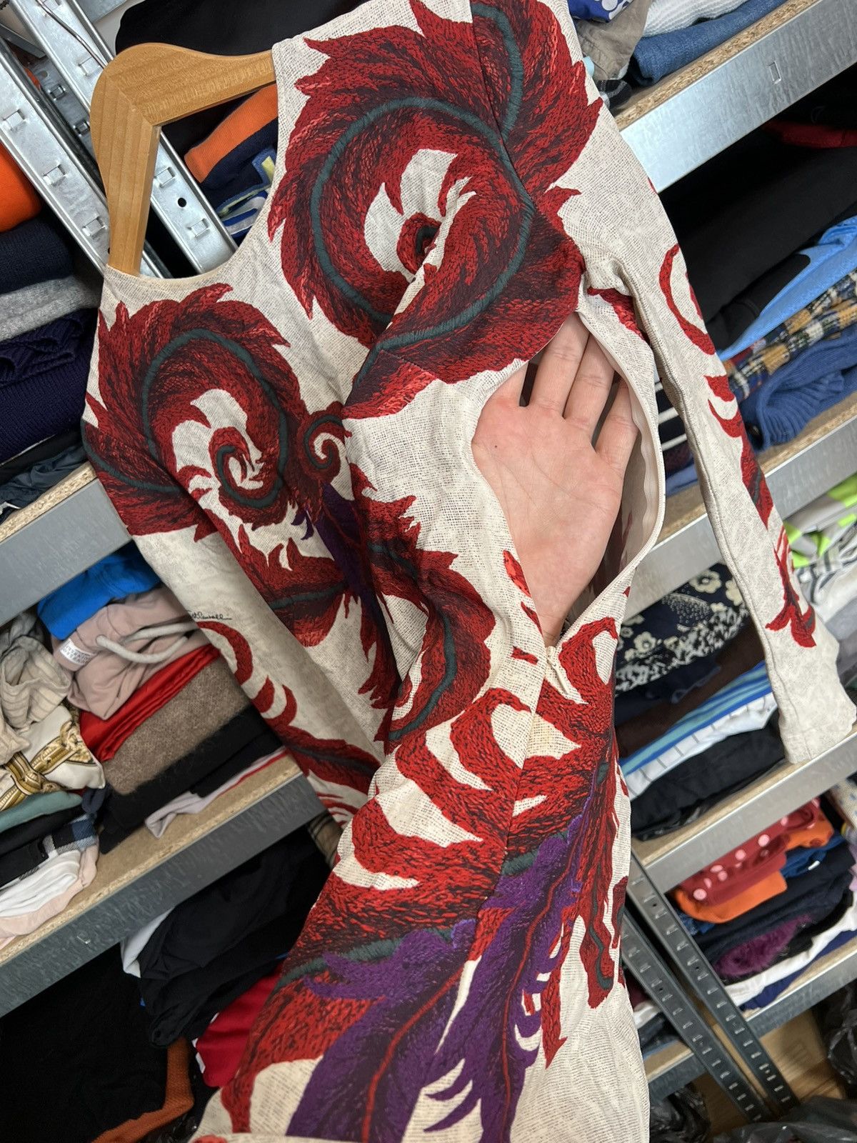 Designer × Just Cavalli Just Cavalli Women’s Printed Long Sleeve Zip Dress Size 40 Size S / US 4 / IT 40 - 6 Thumbnail