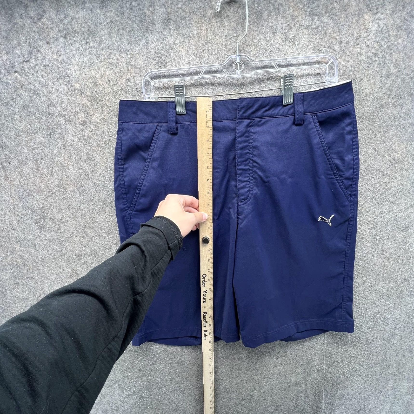 Puma Puma Golf Shorts Mens 32 Blue Twill Stretch Athletic Performance 10 Inseam Size US 32 / EU 48 - 6 Thumbnail