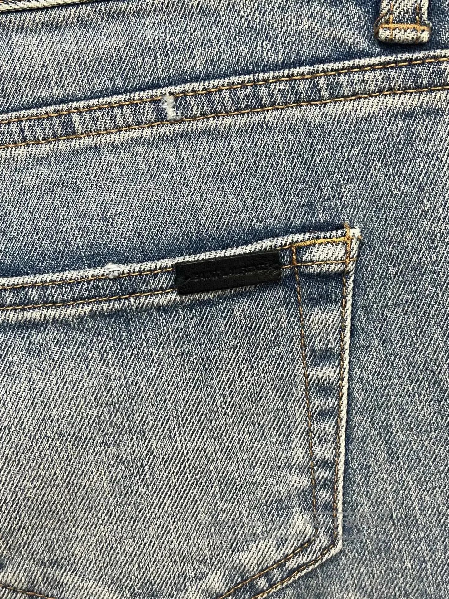 Saint Laurent Paris SLP Washed Distressed Jeans. Size 25" / US 0 / IT 36 - 4 Thumbnail